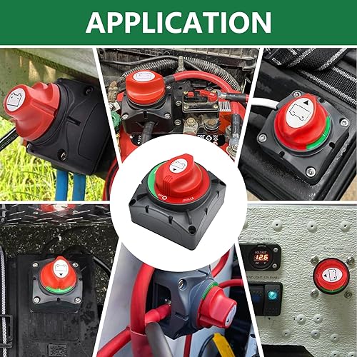 Miniatura 6 de Interruptor de desconexión de batería de 600 A de 12-48 V de encendidoapagado de alta corriente de la batería de corte maestro interruptor aislante