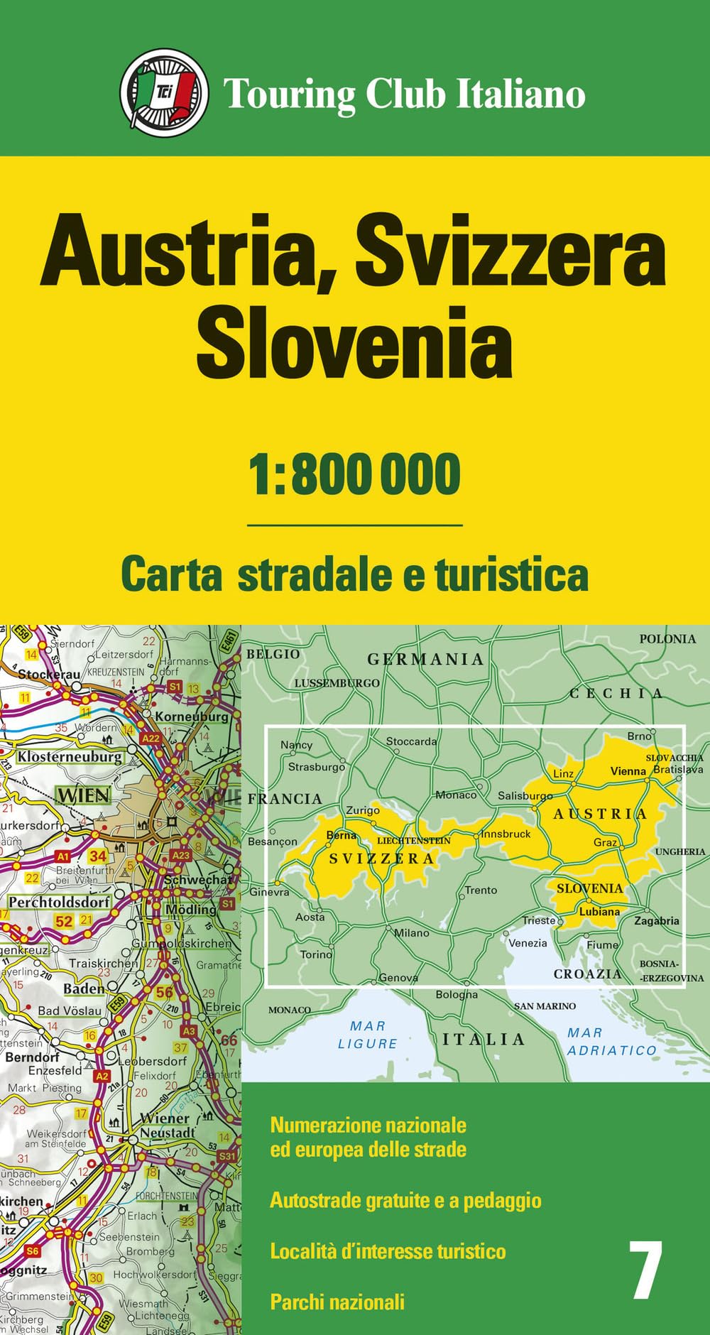 Austria, Svizzera, Slovenia 1:800.000. Carta Stradale E Turistica - 4
