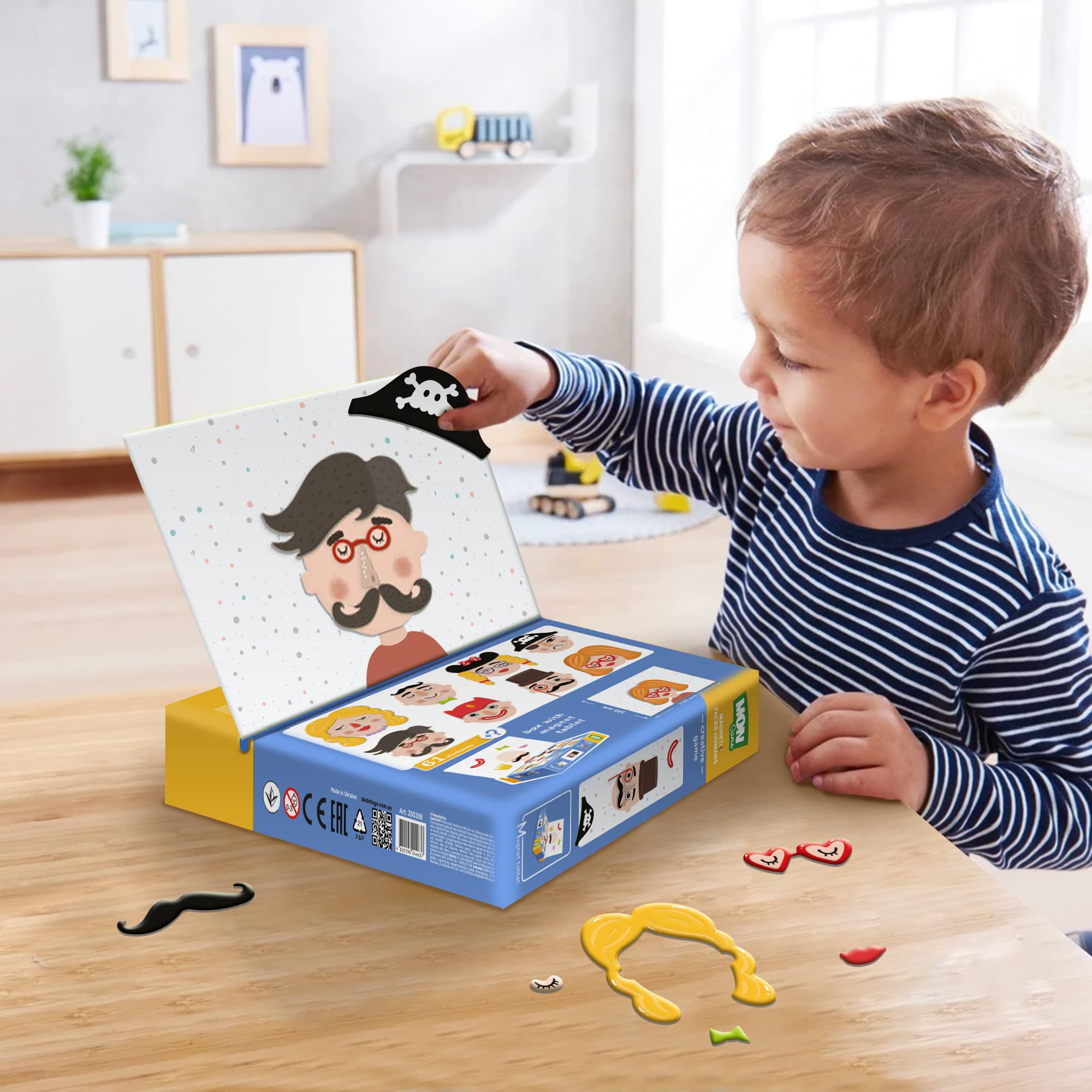 Gioco creativo magnetico viso umano per bambini dai 3 anni in più Lavagna magnetica con elementi magnetici Dodo Regalo educativo dettagliato perfetto per ragazzi e ragazze