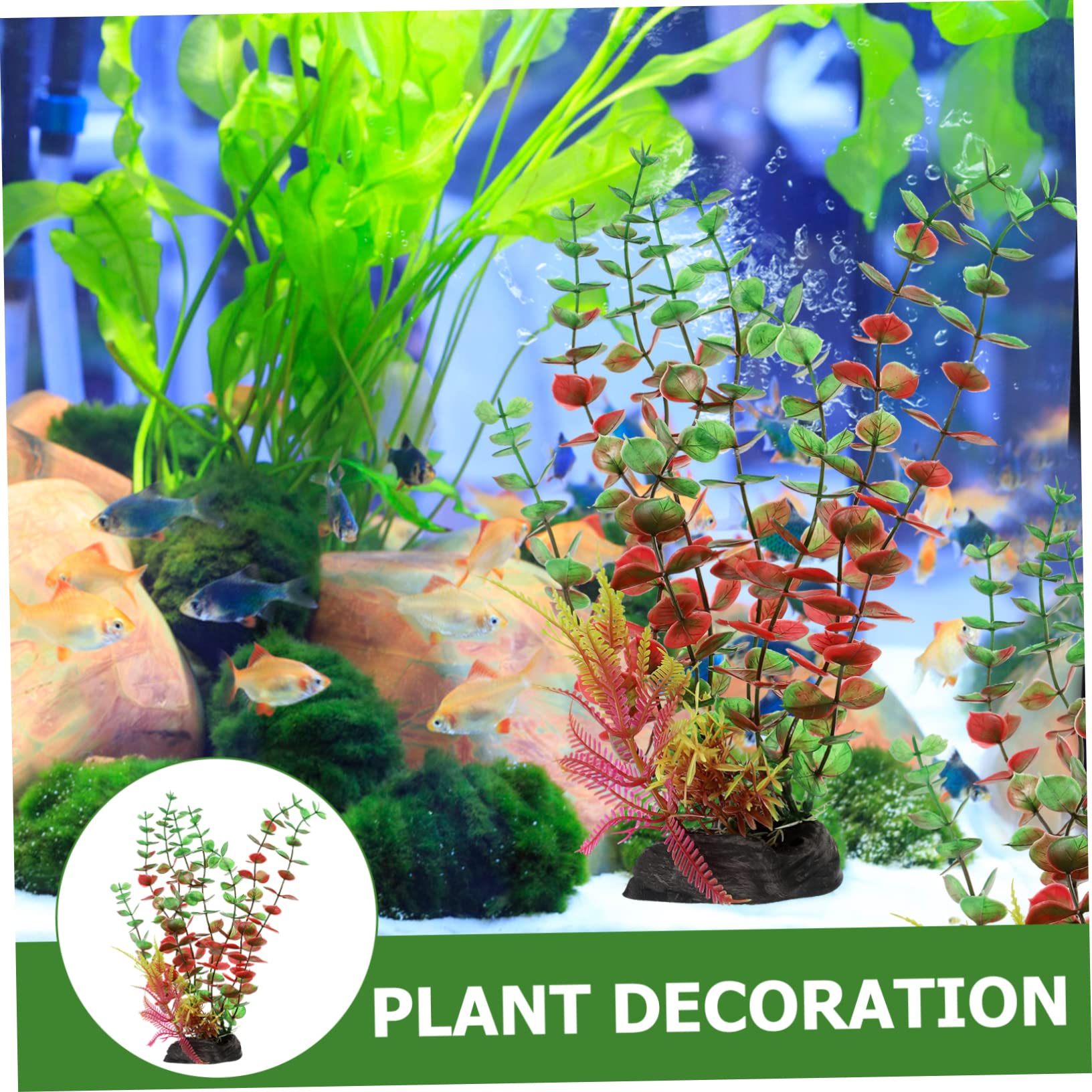 minkissy 4stücke Künstliche Wasserpflanzen Für Aquarien Dekorative Kunststoffpflanzen Für Lebendige Aquariumgestaltung Sicher Für Fische Pflegeleicht Und