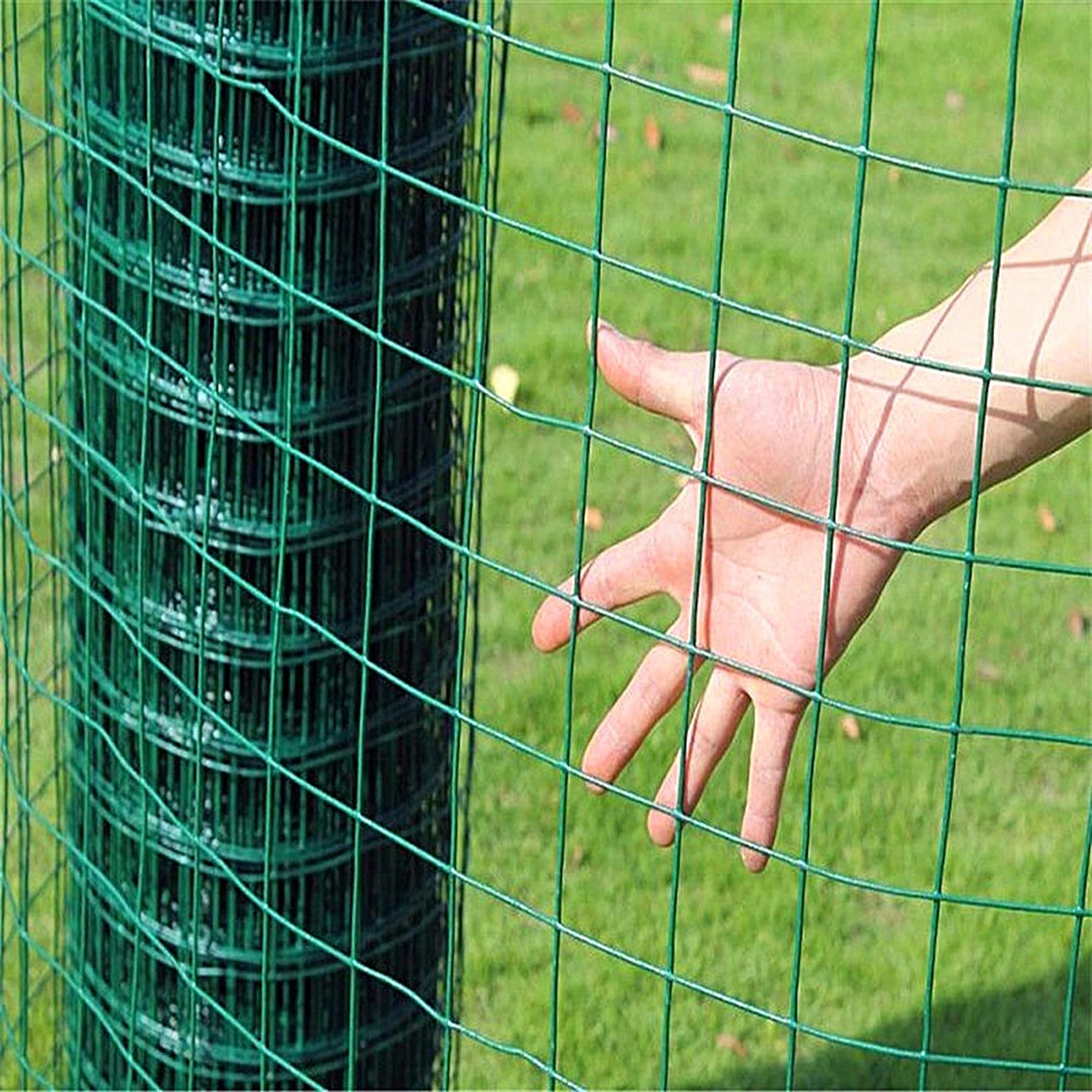 WTFJZ Green PVC Coated Welded Wire Mesh Garden Economy Fence 48 Inch X 100  Feet Steel Wire Mesh Roll Perfect for Yard or Crafts (Color : 2.4inch  48inx100ft (3.5mm)) : Buy Online