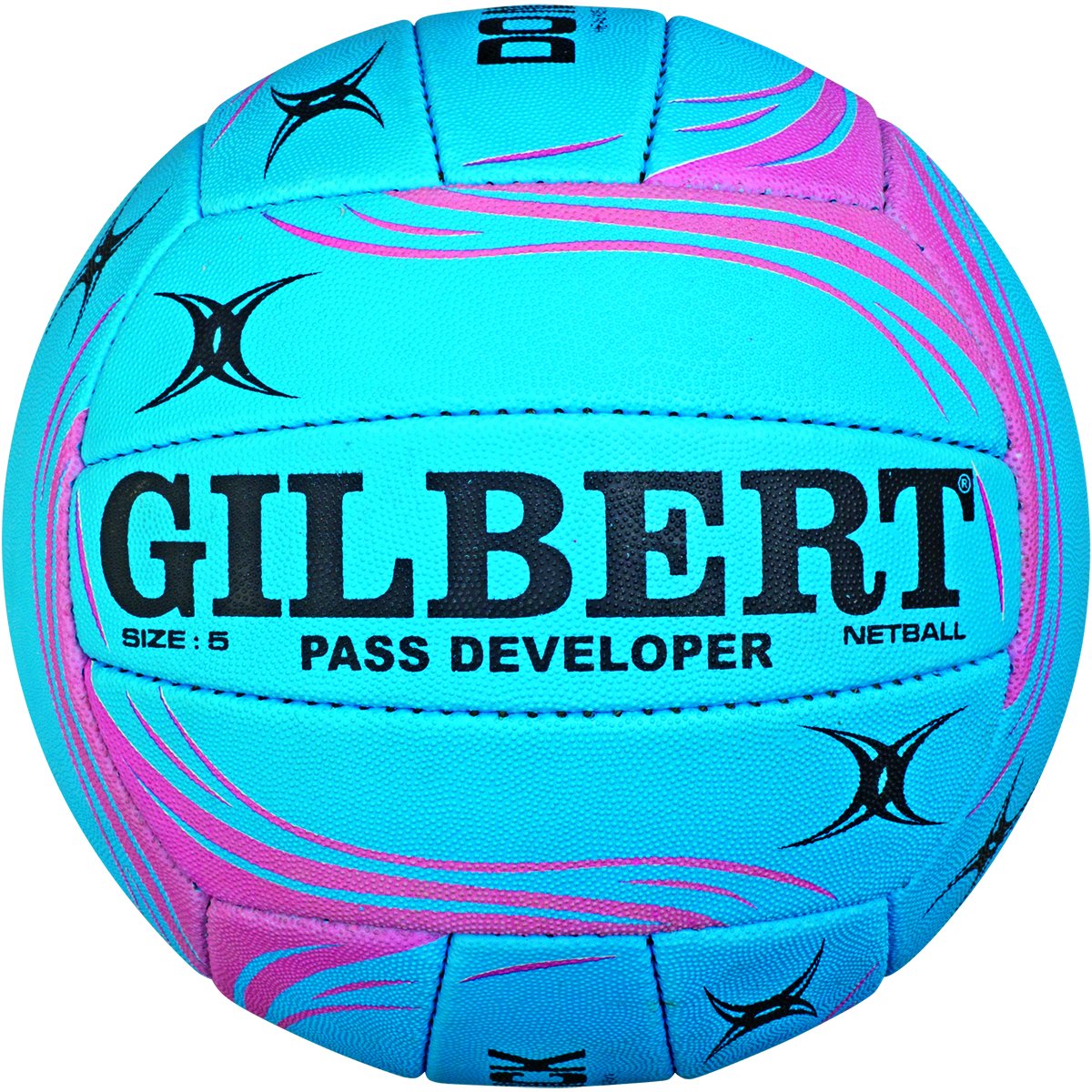 Gilbert Women's Pass Developer Ball - Blue/Pink, Size 5
