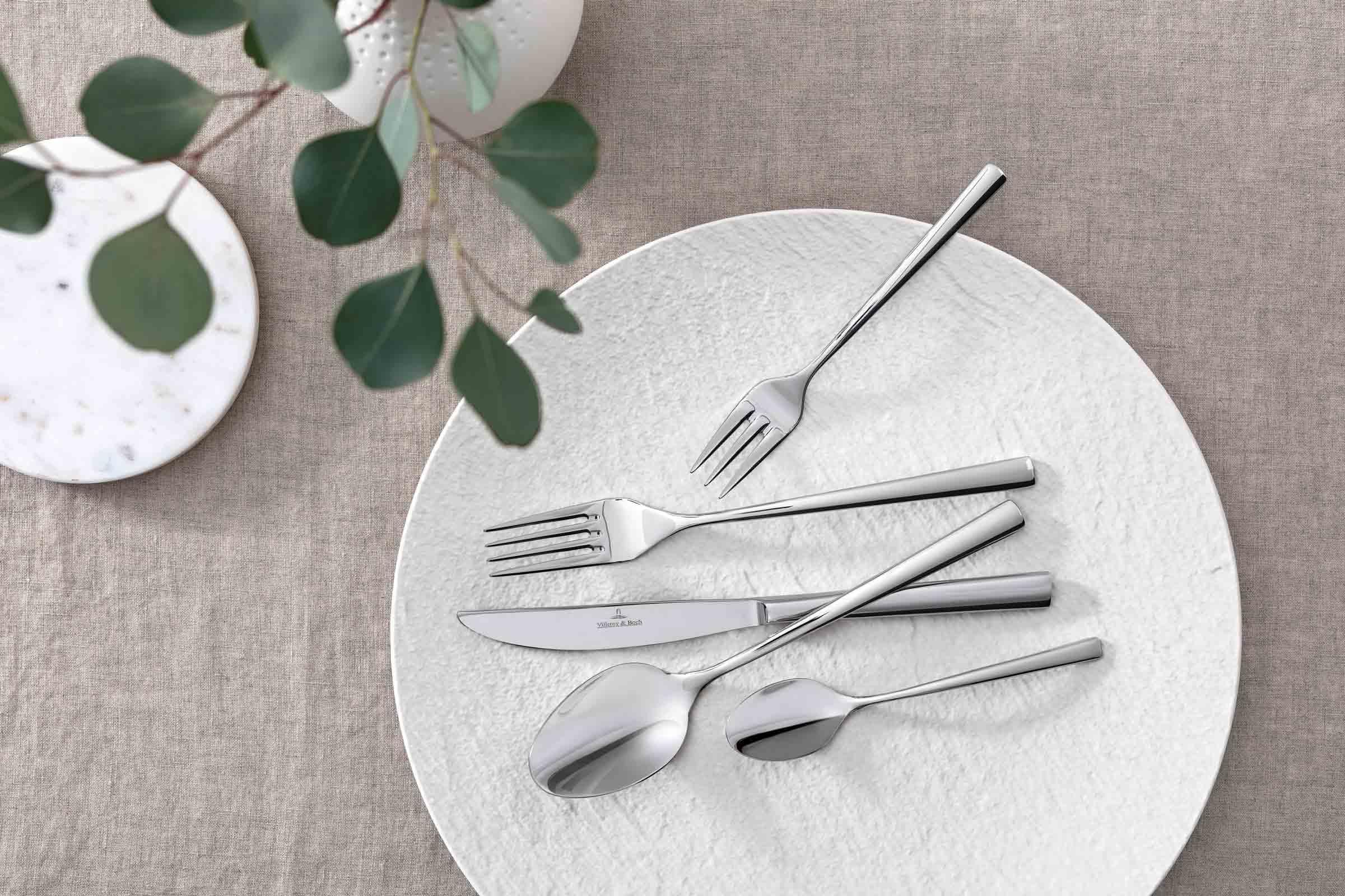 Villeroy & Boch Piemont 1262640180 - Cucharas de café (6 unidades, 4 unidades, acero inoxidable)