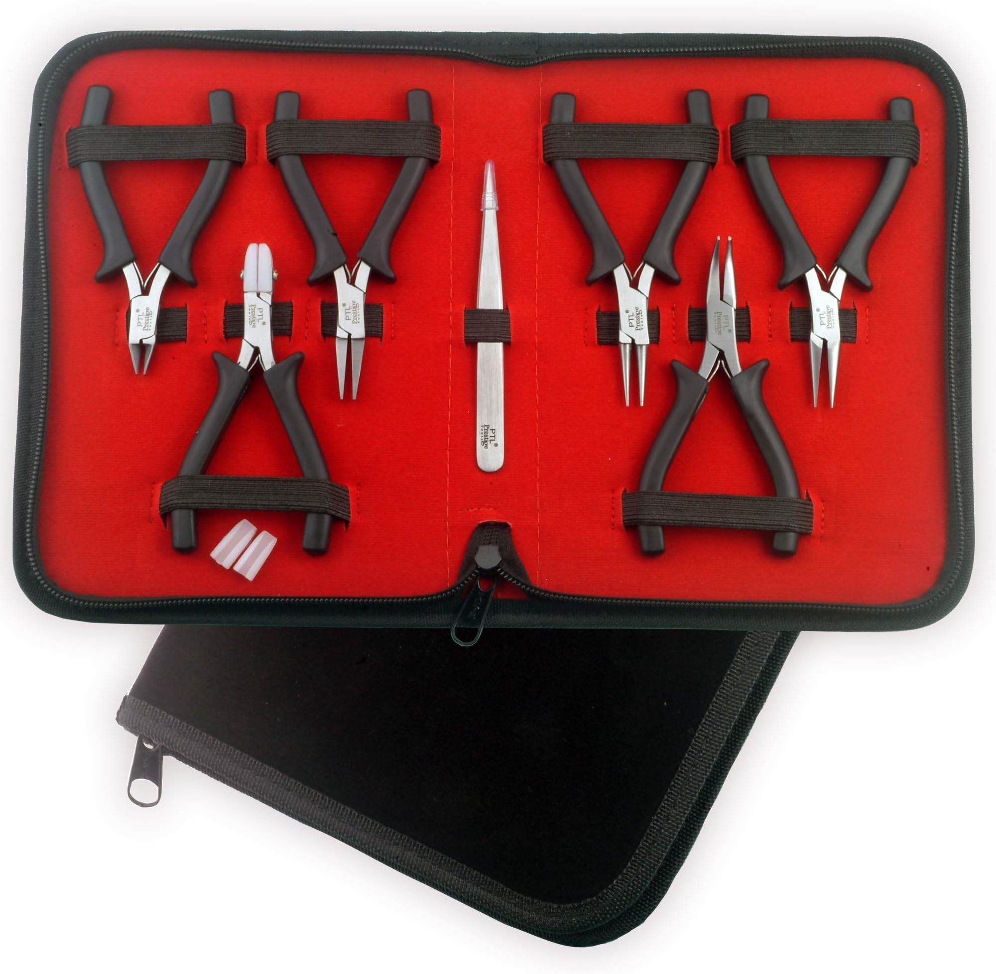 PTL® Prestige Mini Pliers Set Beading Tools Kit Jewellery Making Tools with Nylon Jaw Pliers #1808