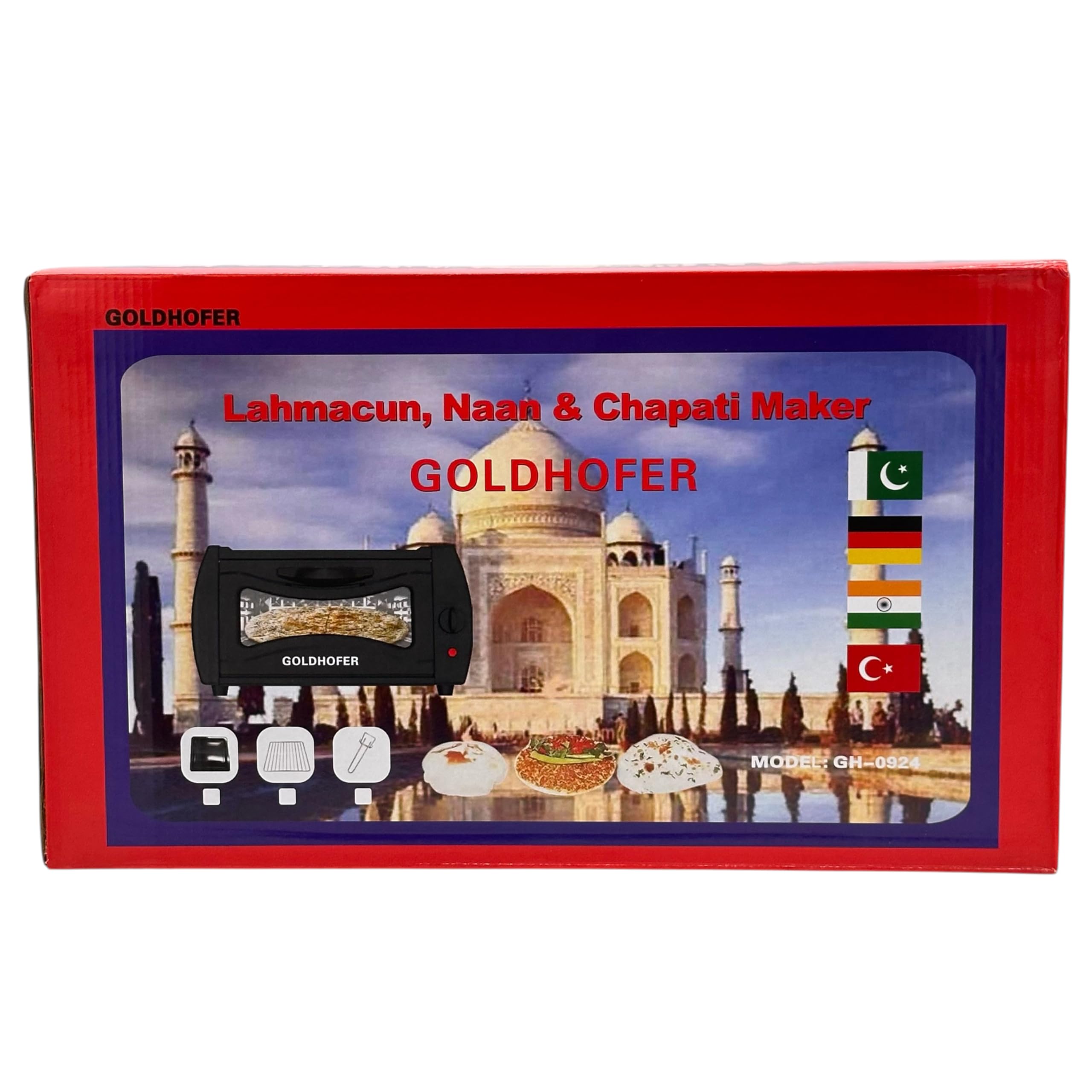 Premium Elektrischer Tandoor-Ofen mit Grillrost & Backblech Restaurant-Qualität in deiner Küche Tandoori Chicken Naan Chapati Lachmacun Pizza