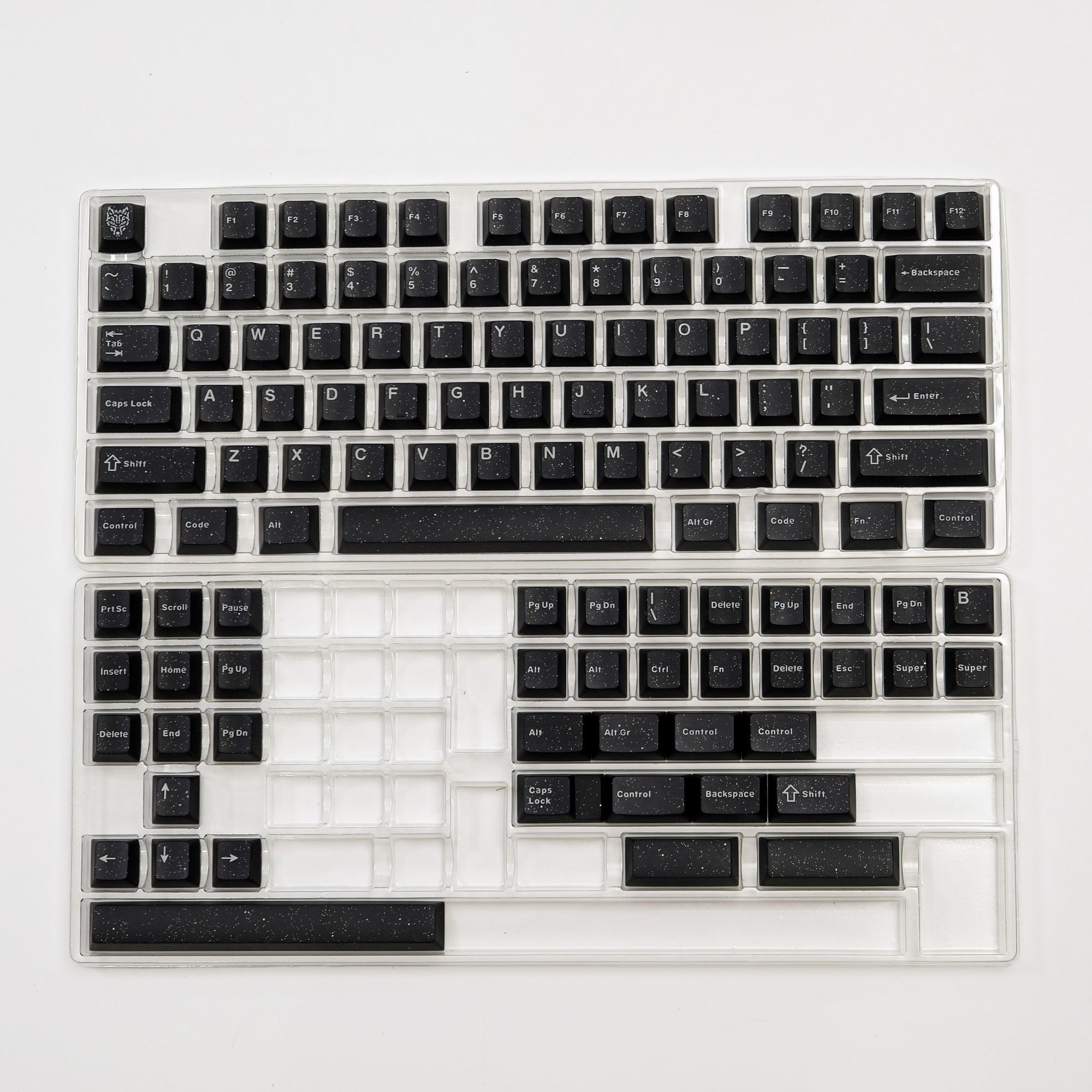 Brokatowe czarne ABS Cherry Profile Keycaps pełny zestaw 114 klawiszy niestandardowe minimalistyczne klawisze do klawiatur mechanicznych MX