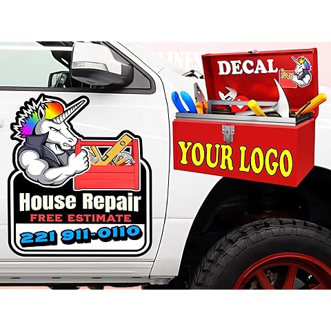 Generic My Happy Customized Gifts - Custom Sticker Logoâ•‘ Personalized Your Own Logo Graphic â•‘ Any Size - Car Decals â•‘ Waterproof on Car Boat Mugs Window Mailbox