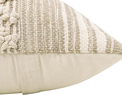 Vista 152 de REDEARTH Fundas de cojín decorativas con textura bohemia – Juego de fundas decorativas de granja tejidas lumbares para sofá, cama, silla, comedor