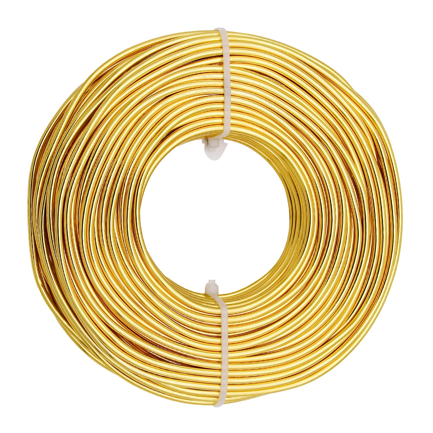 1.5mm (15 Gauge) Aluminium Craft Wire, 30M Bendable Metal Wire for Jewellery Making, Sculpting, Armature, Floral Design, and DIY Crafts (Gold) โ image 1