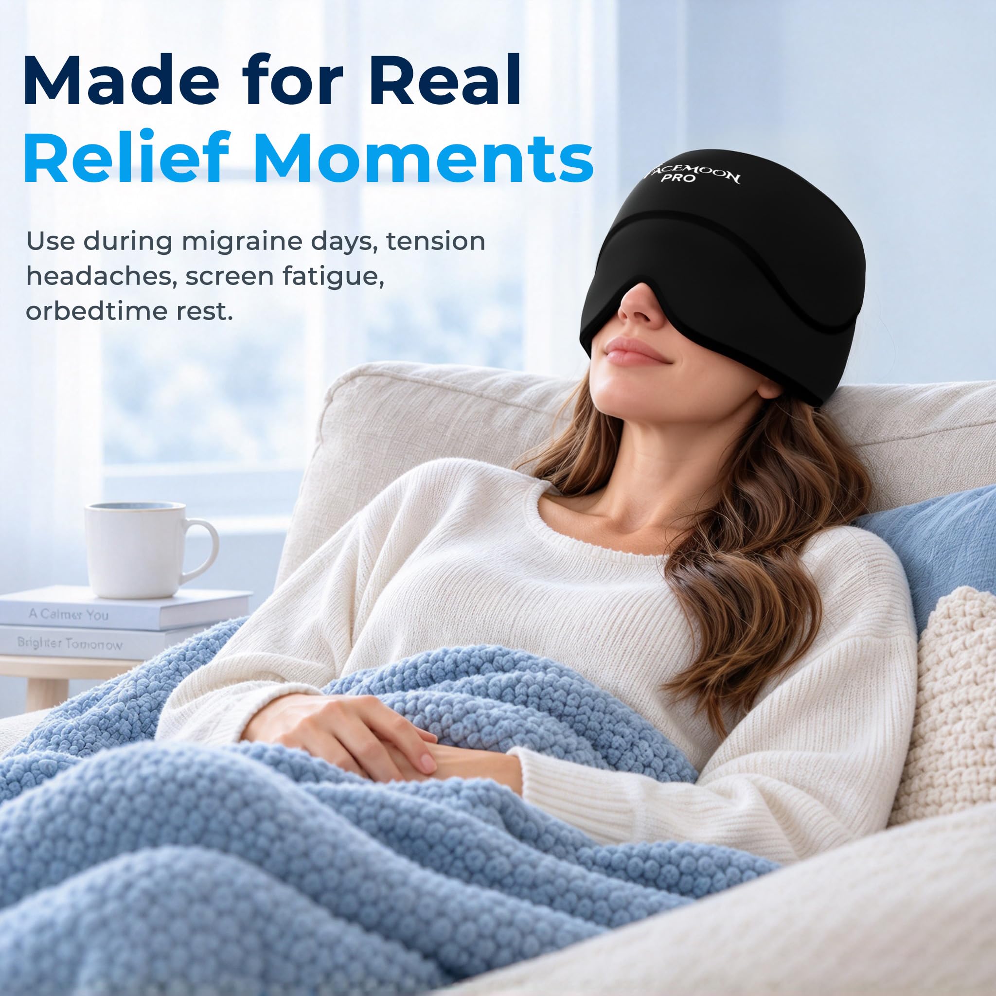Migraine Relief Cap PRO: ContourRelief™ Extra Cooling Headache Hat Ice Pack — Amazon image 9