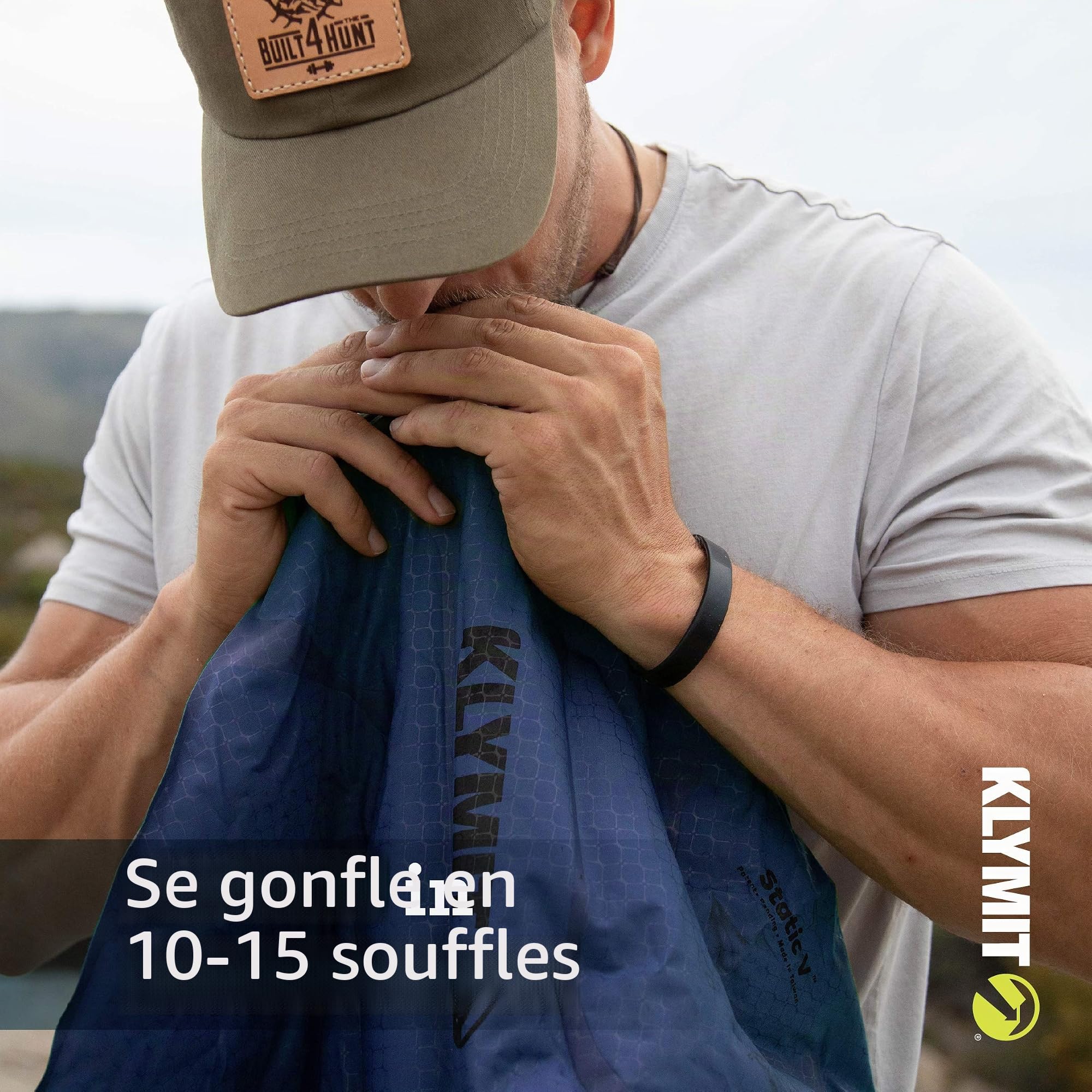 Klymit Matelas de Couchage Static V, léger, Confort de Sommeil en Plein air, Meilleur équipement de Camping pour la randonnée et la randonnée, Matelas Gonflable de Camping