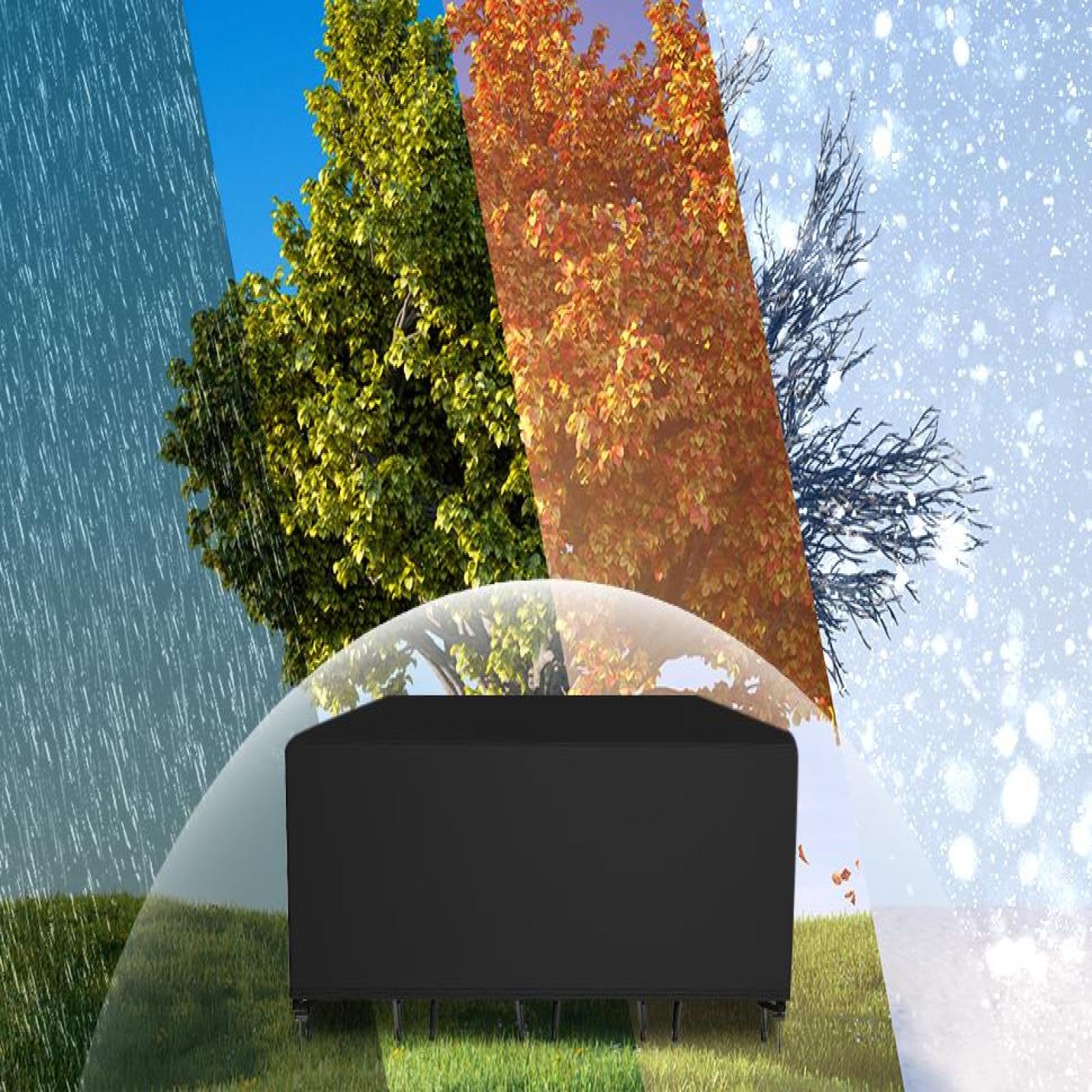 Schutzhülle Möbelsets 250x90x85cm Abdeckung für Gartenmöbel, Plane UV-Beständig wasserabweisend Winterfest reißfest