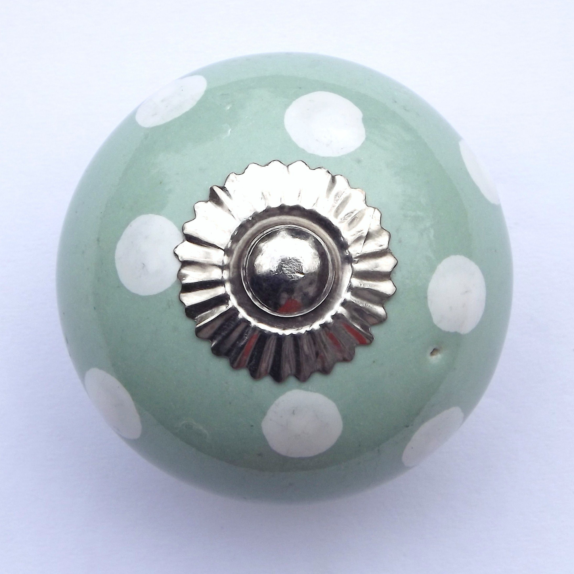 Maniglie Ceramica Verde E Bianco | Set 20 Pezzi | Per Mobili E Cassetti - Foto 4