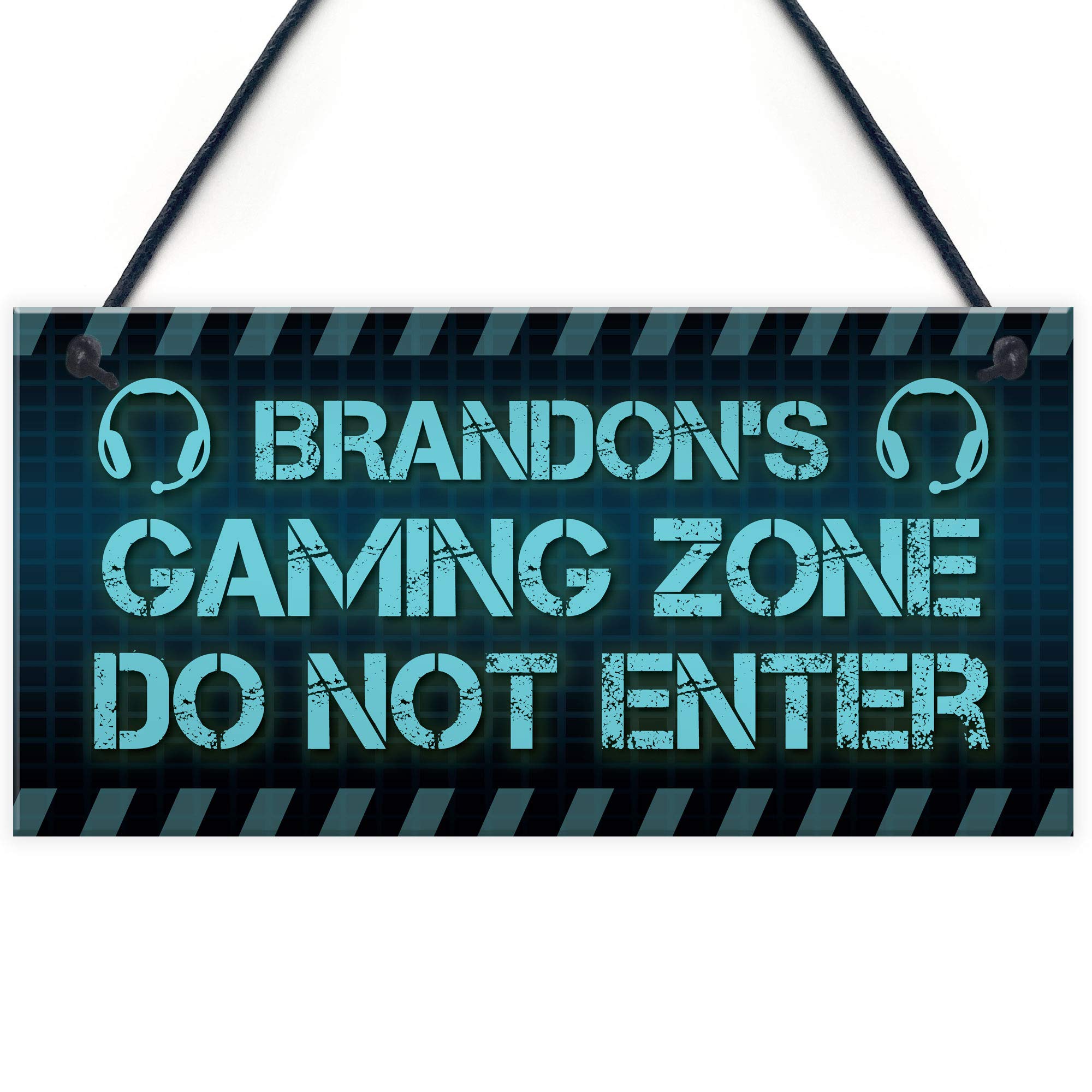 Rustic Gaming Zone Sign PERSONALISED Boys Bedroom Man Cave Sign Gift For Him