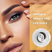 Vista 7 de Pestañas autoadhesivas, pestañas postizas de aspecto natural, pestañas autoadhesivas reutilizables, no necesita pegamento ni delineador, fáciles