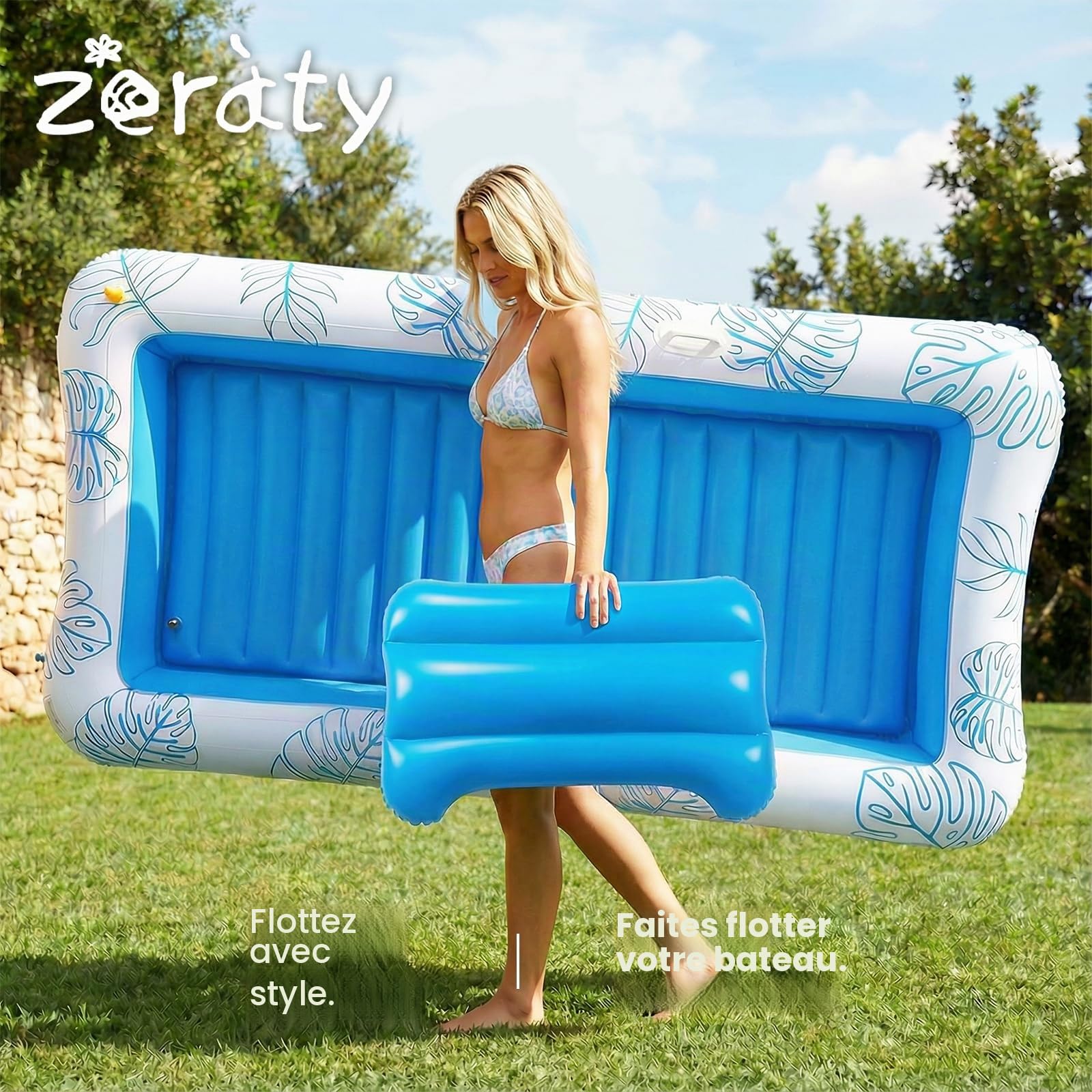 Zeraty Chaise de piscine gonflable pour adultes, adolescents et enfants – Chaise de piscine rafraîchissante pour lac, plage et fêtes au bord de la piscine