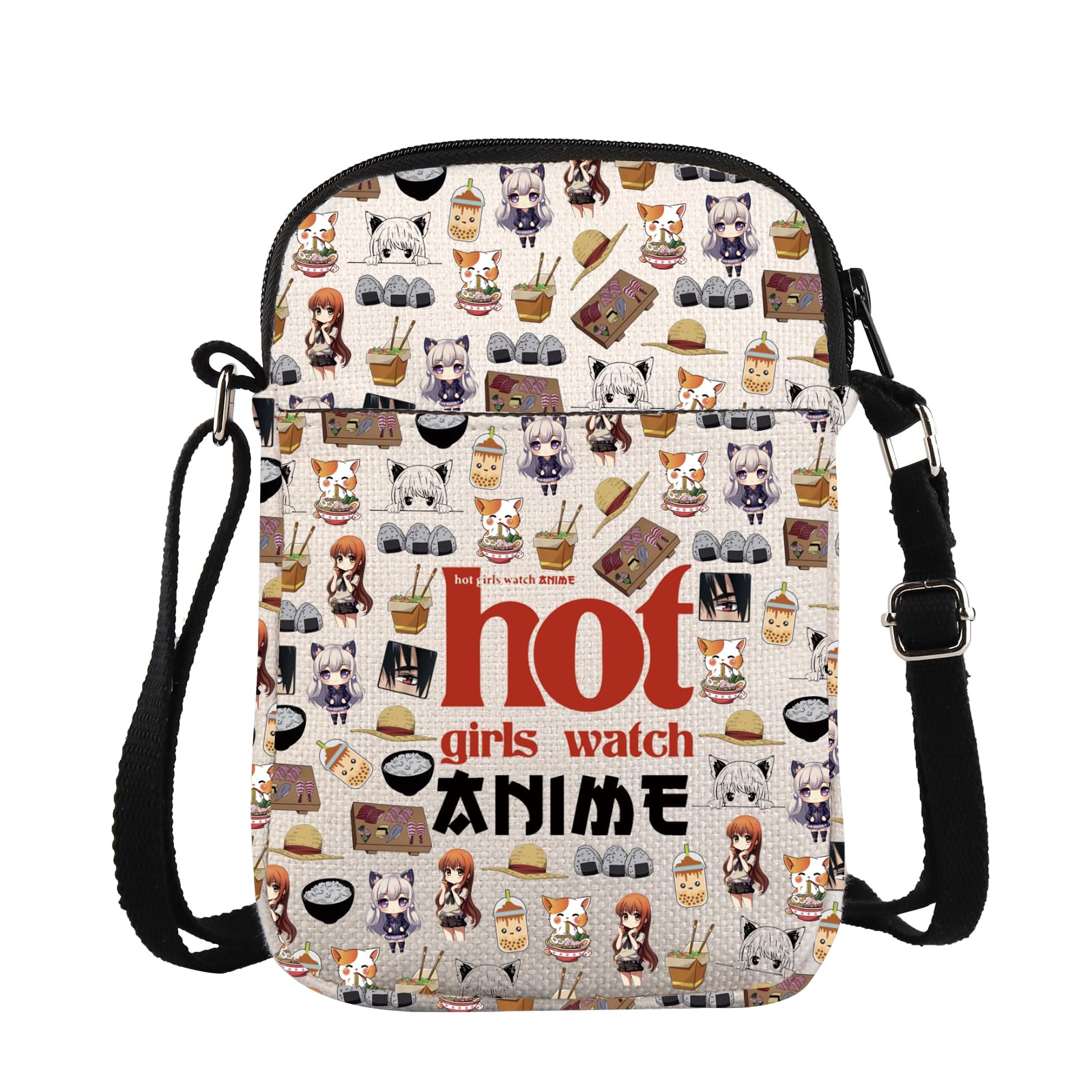 ZJXHPO Anime Lover Gift Otaku Anime Cross Body Bag Japanese Manga Messenger Bag Kawaii Carry On Bag