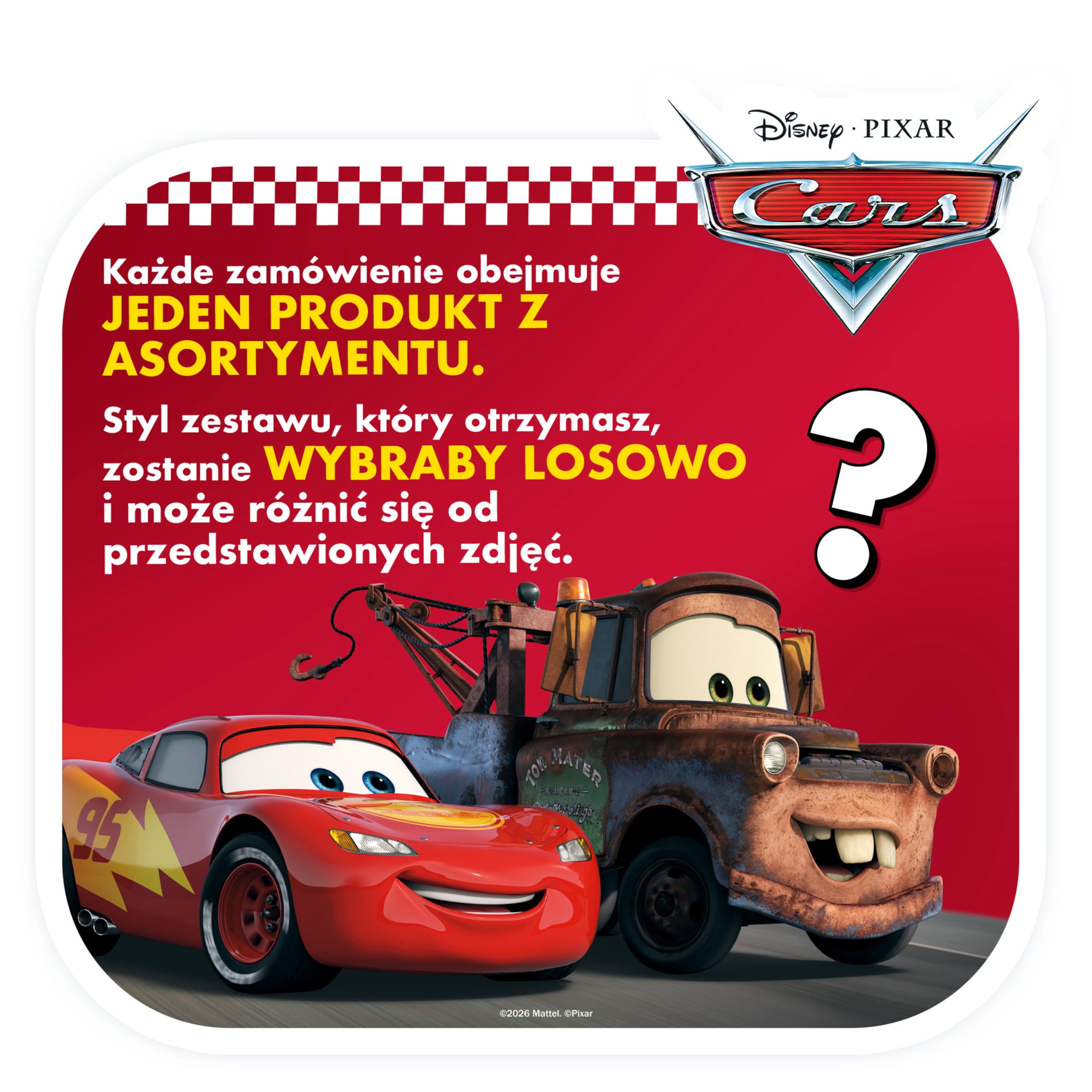 Cars Mikroauto, asortyment pojedynczych filmowych minisamochodzików w opakowaniach-niespodziankach, GKD78