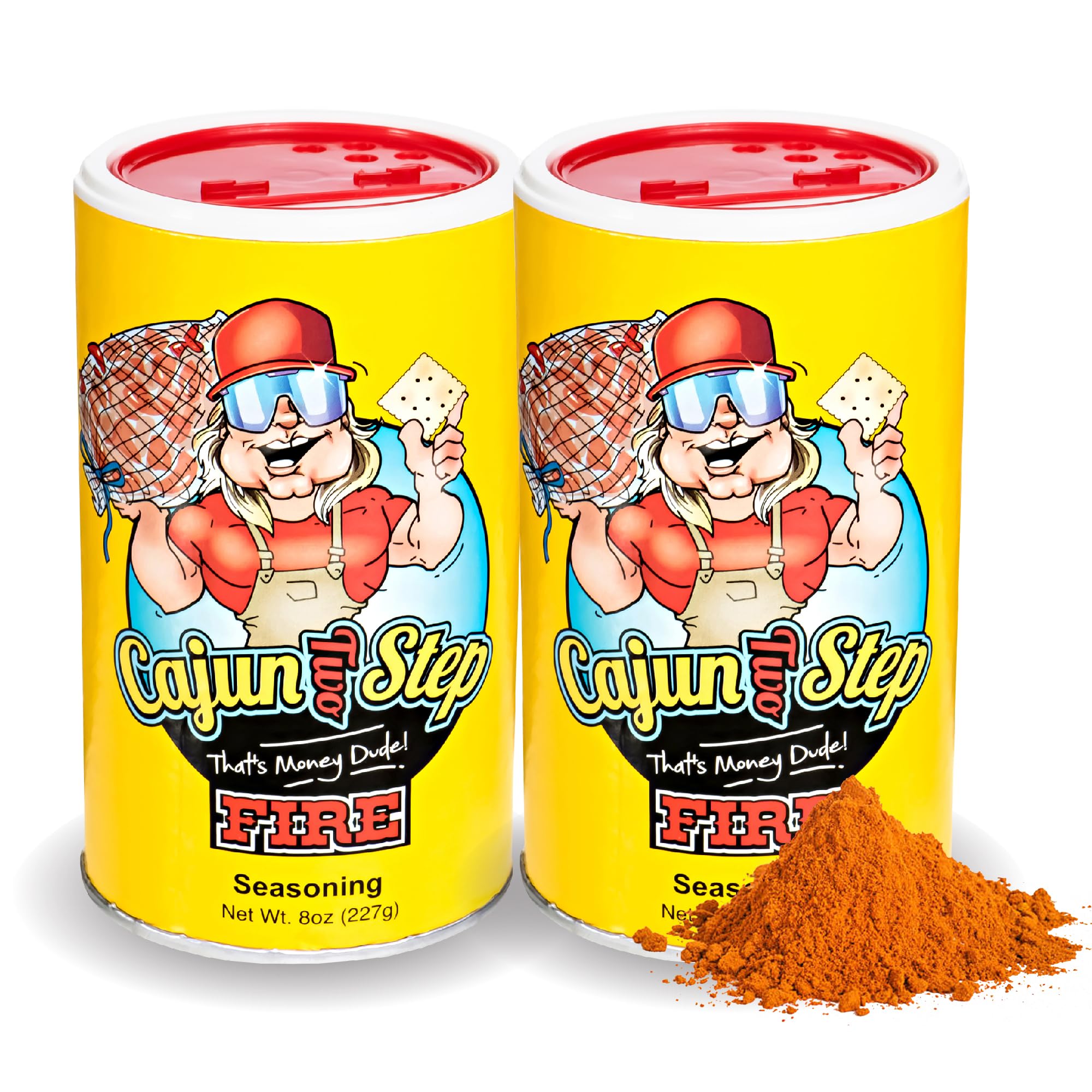 Cajun Two Step Seasoning by StaleKracker - 2 pck, Fire Seasoning for Authentic Creole Louisiana Cuisine (16 oz.)