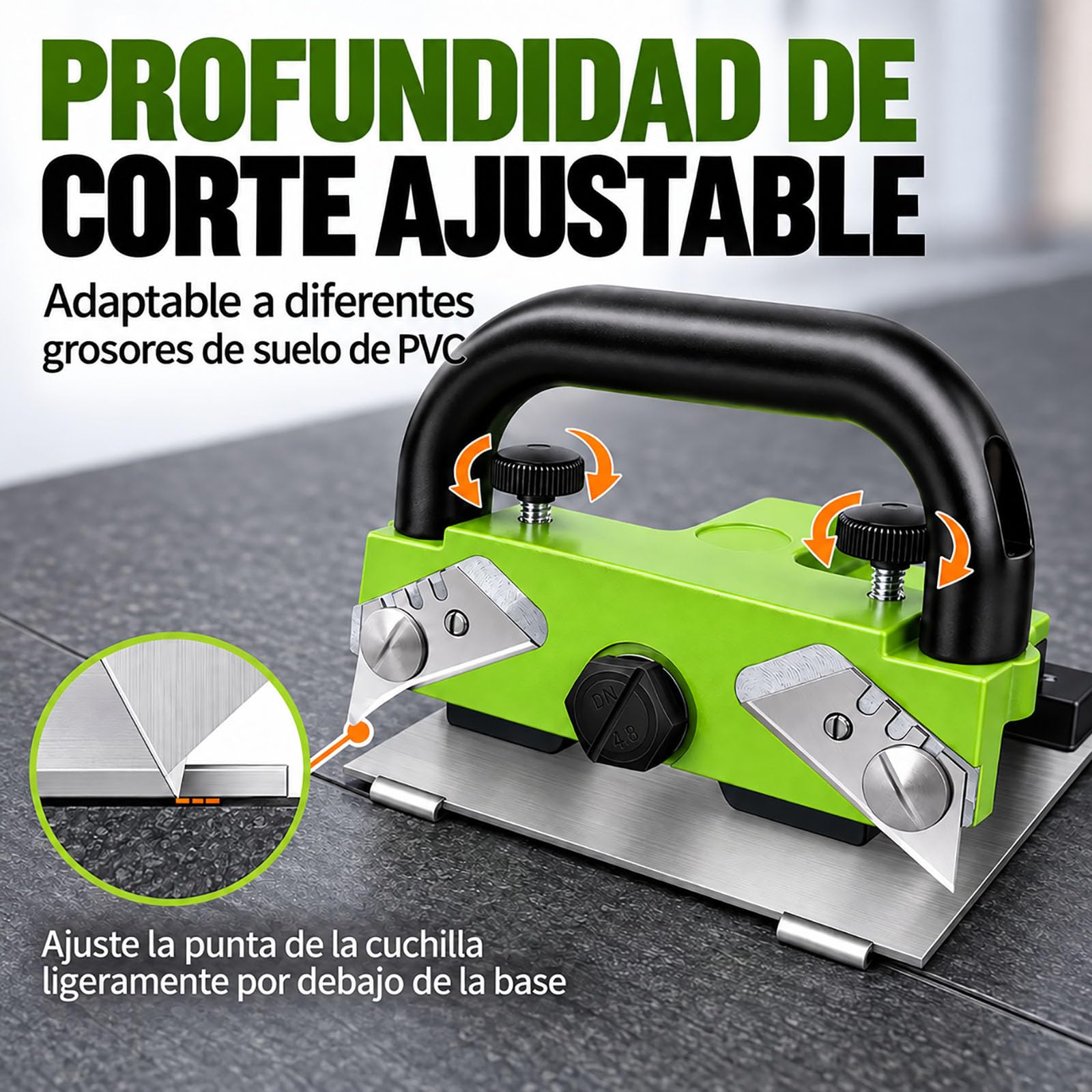 Cortador De Juntas para Suelos De PVC, 10 Cuchillas