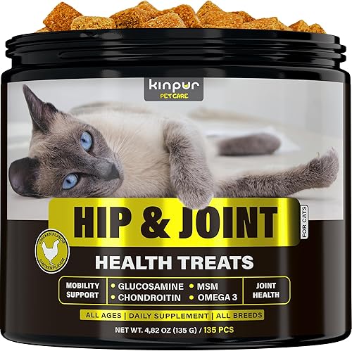 Kinpur Pet Care Glucosamina natural para gatos Suplemento eficaz para articulaciones de gato que ayuda a mejorar la flexibilidad y la movilidad