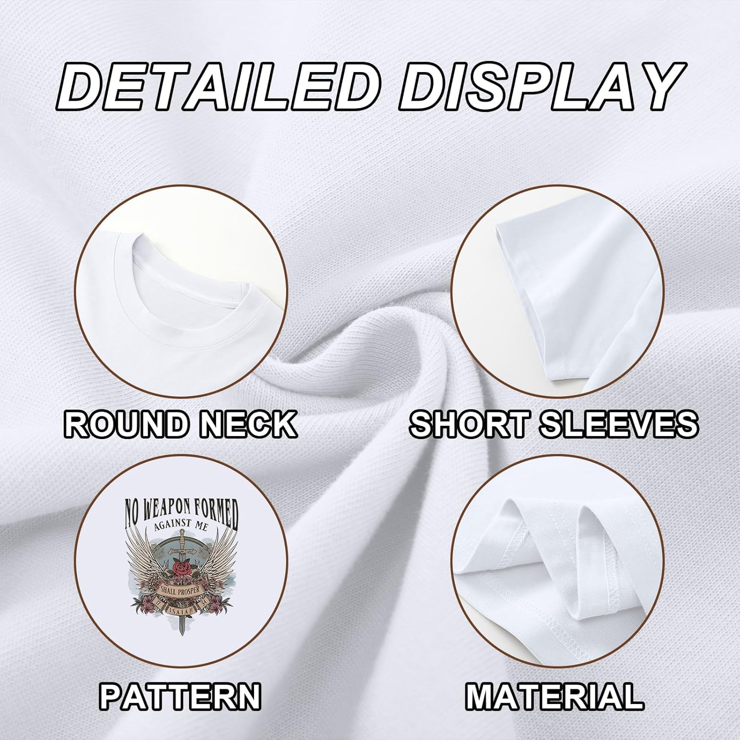 Christian Shirts for Women Bible Verse Boho Graphic Tees Shirt Religious Tshirts Vintage Floral Casual Summer Tops - Image 6