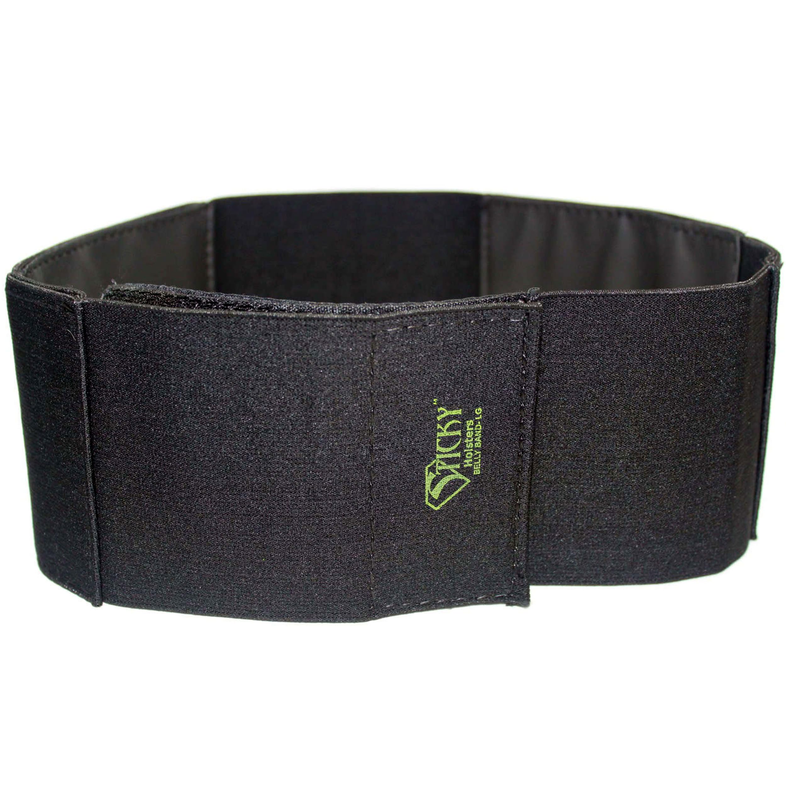 Gun Belly Band Holster for Men & Women – Concealed Carry Holster Waistband for Pistols – Soft, Comfortable Elastic with Hook and Loop Closure – Non-Slip Design, Small; Black