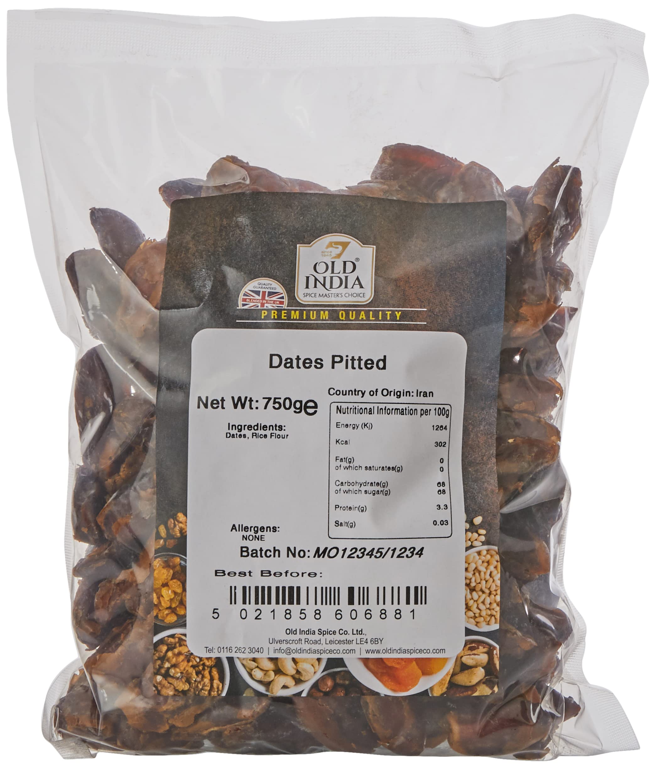 Old India Dates Pitted 750g