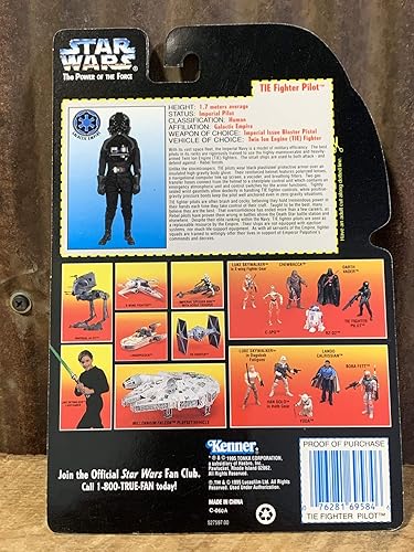 Miniatura 4 de Star Wars Power of the Force - Figura de acción de piloto de combate con pistola imperial Issue