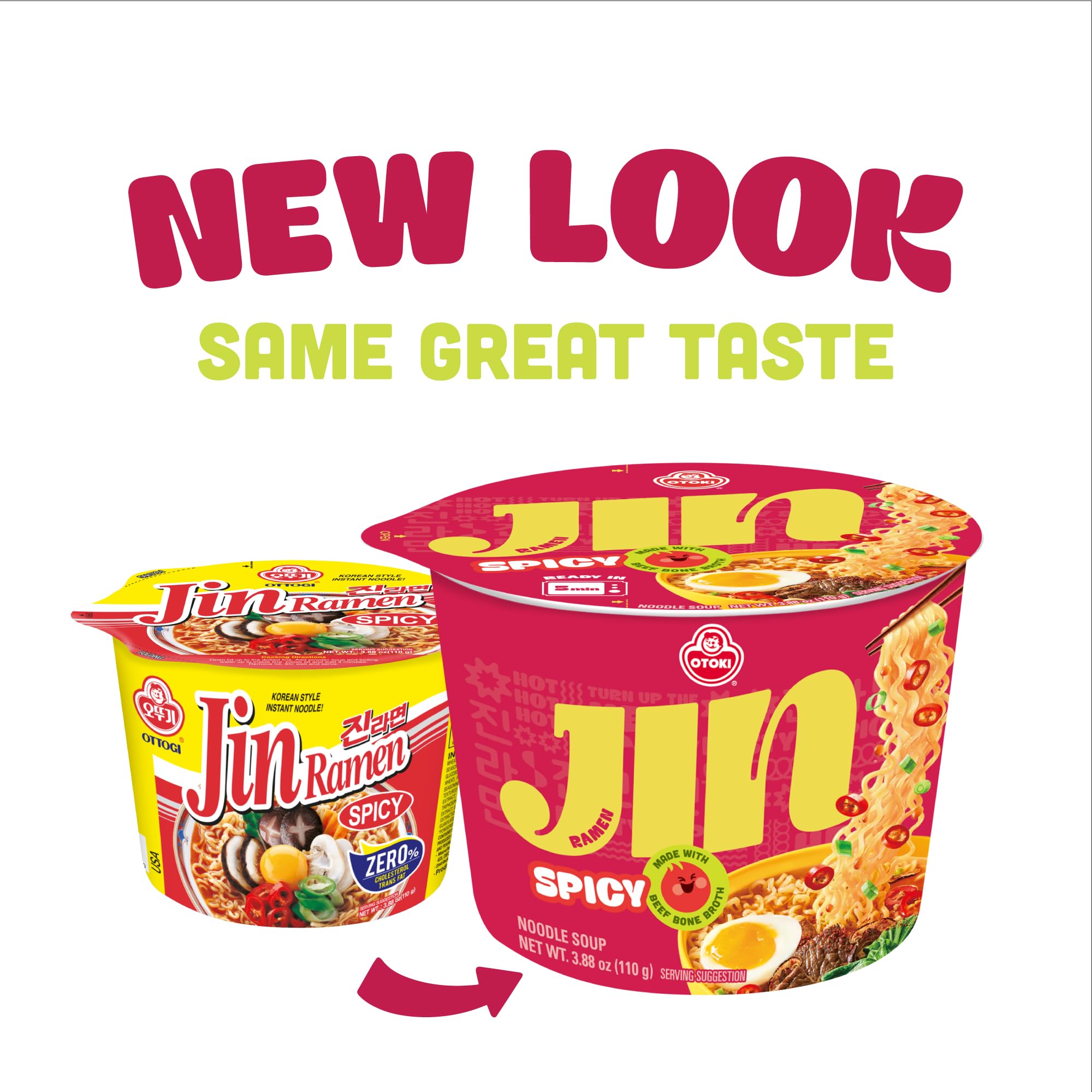Amazon.com : OTOKI Jin Ramen Spicy Bowl – Authentic Korean Instant