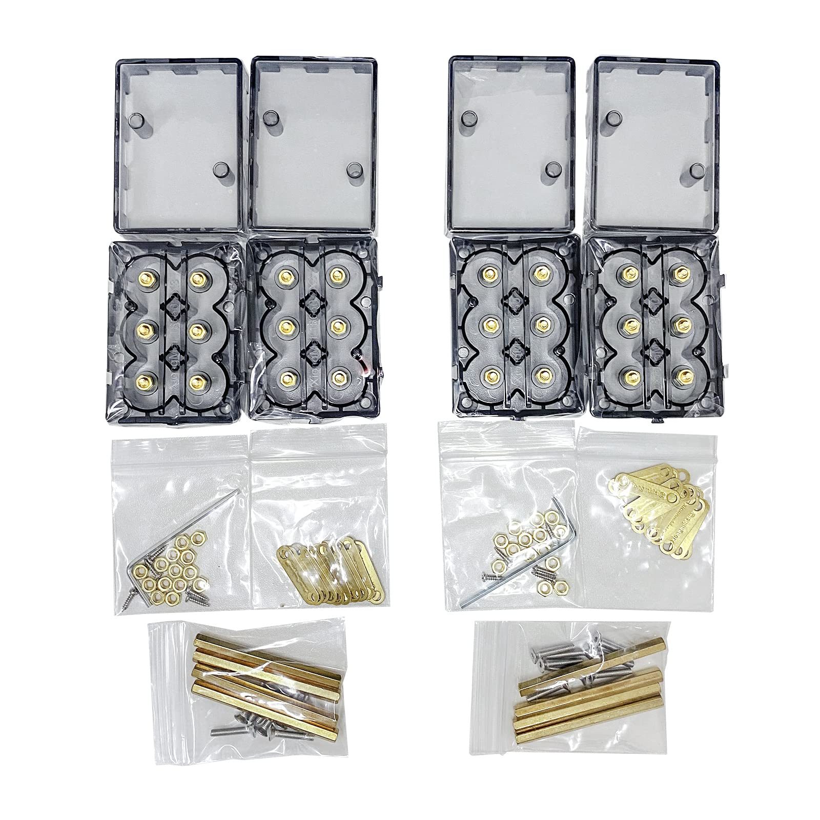 Bistook DIY Energy Storage Kit 18650 Battery Holder Case Box Bracket Slot PC+ABS Plastic Material,Support 2S3P 3S2P 1S6P Splicable No Soldering Support High Current 2pcs (2pcs 2 * 3 Slots)