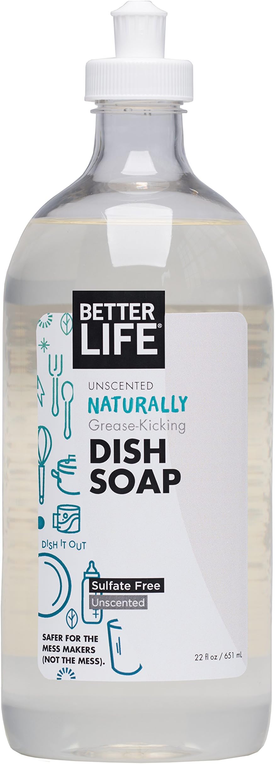 Better LifeDish Soap, Unscented, 22 Fl Oz