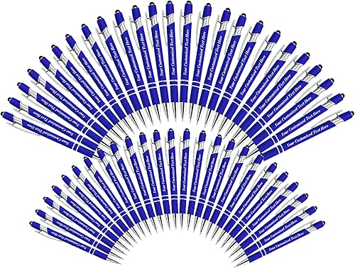 Paquete de 50 bolígrafos personalizados a granel con punta de lápiz, impresión personalizada con nombre, 0.020in, suave al tacto, tinta negra, Paquete de 50 bolígrafos personalizados a granel con punta de lápiz, impresión personalizada con nombre, 0.020in, suave al tacto, tinta negra,