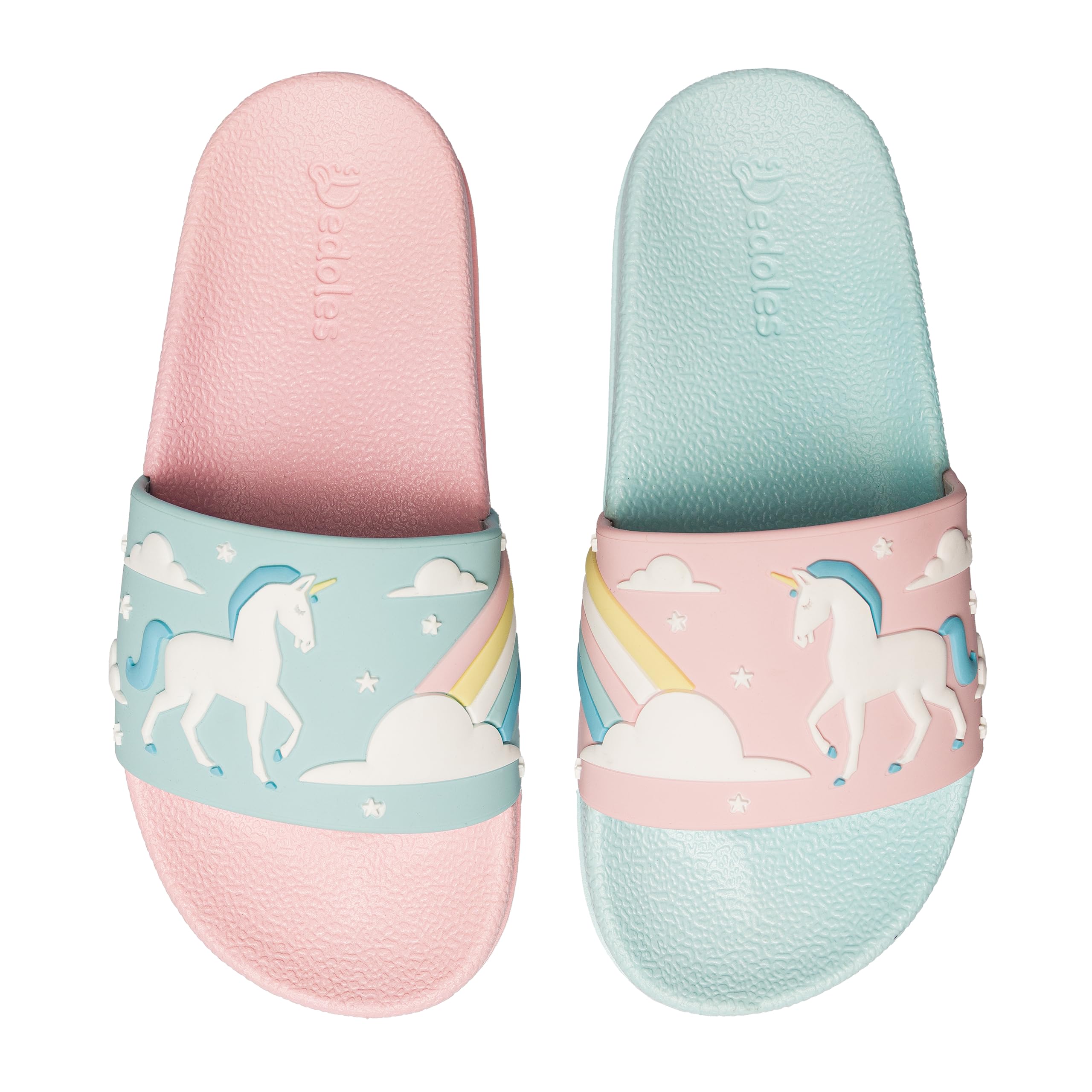 Dedoles Badeschuhe & Hausschuhe Damen Herren & Kinder Badesandalen lustige Designs Bücher Kaffee Party Pizza Fuchs Bär Lama Wolken Geschenk