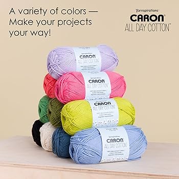 Amazon.com: Caron All Day Cotton - 3 Pack of 173 Yards/3.52 oz