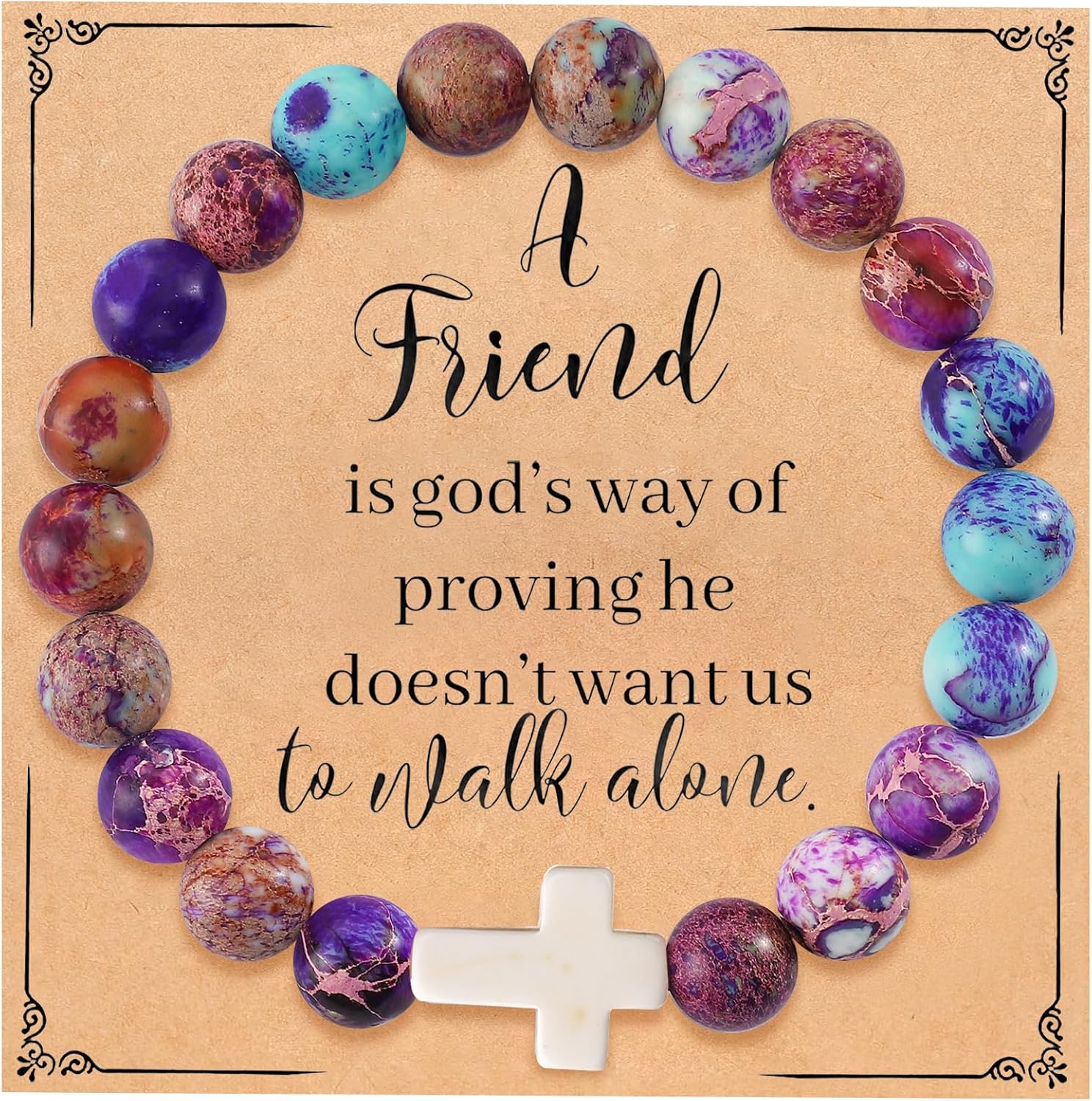 Christian Religious Gifts for Women Inspirational Prayer Jesus Catholic Easter Baptism Communion Bible Verse Bracelet for Mother Daughter