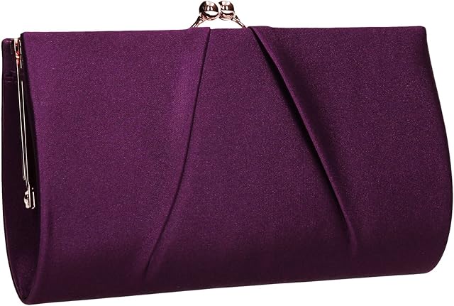 SwankySwans Katy Satin Frame Click Womens Party Prom Wedding Ladies Clutch Bag