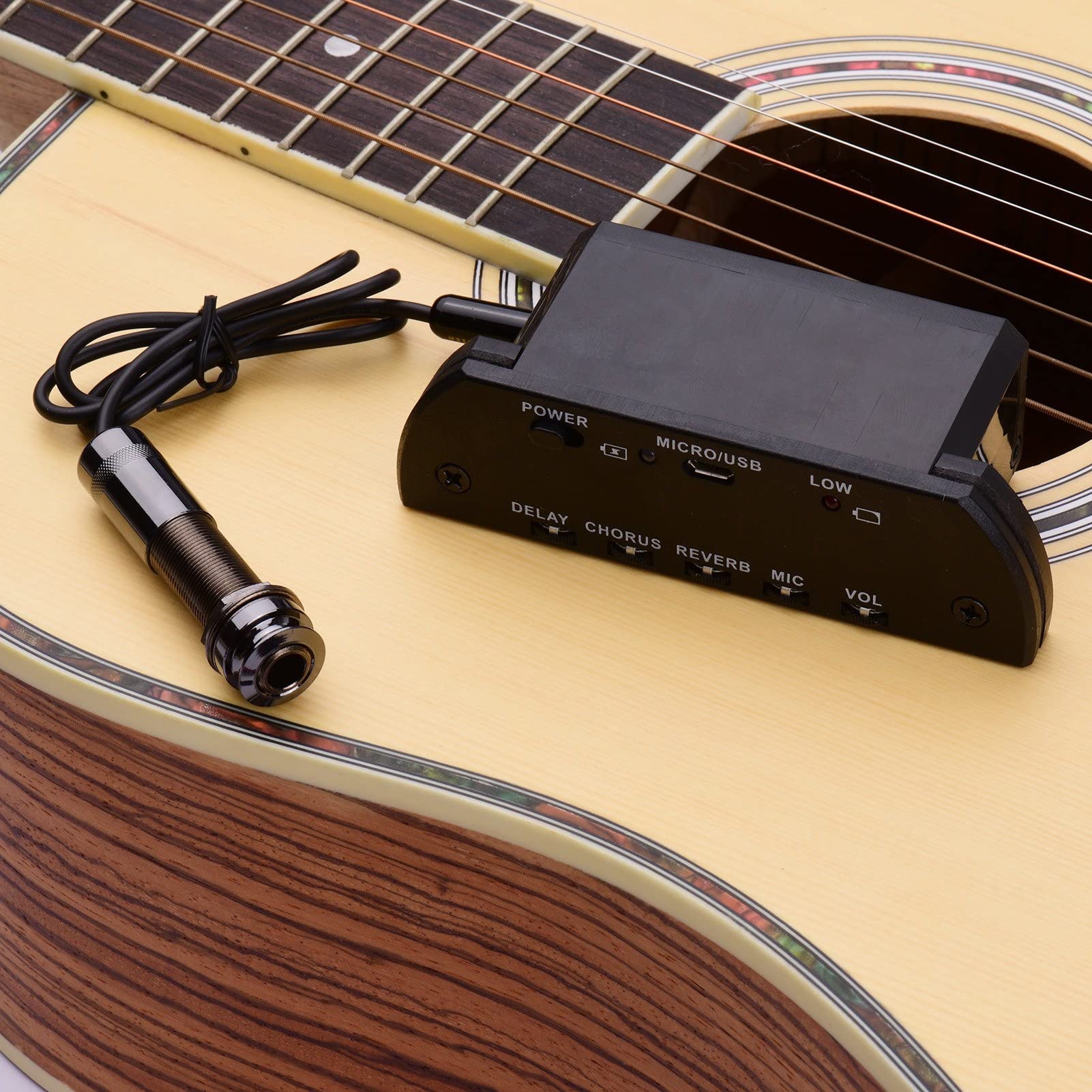 Preamplificatore Per Chitarra Acustica - Con Pickup Piezo E Microfono Per Soundhole - Foto 4