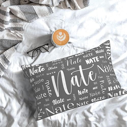 Miniatura 3 de Funda de almohada personalizada con nombre, funda de almohada lumbar personalizada con nombre, funda de almohada de felpa con nombre de 16 x 24