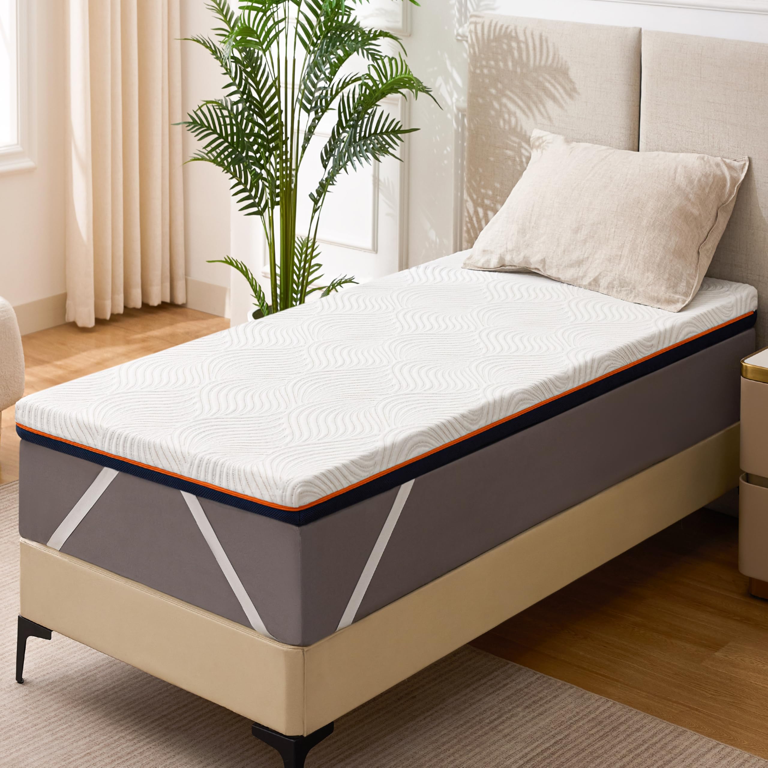 Solviente Premium Topper Memory Foam & Kaltschaum, Orthopädisch & Atmungsaktiv