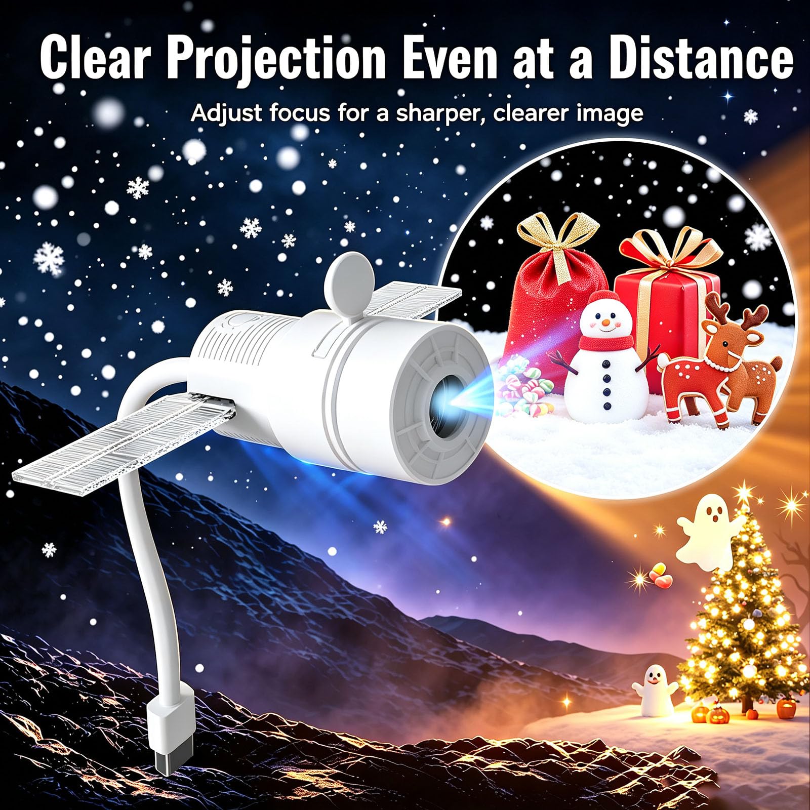 SFOUR Proiettore satellitare Galaxy con 12 pellicole di proiezione, proiettore di stelle luce notturna per camera da letto, luce spaziale touch control con timer da 45 minuti, lampada planetario