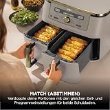 Ninja MAX Dual Zone Digital Air Fryer, 2 Drawers, 9.5L, 6-in-1, Does Not Use Oil, Air Frying, Max Crisp, Frying, Baking, Warming, Drying, Non-stick, Baskets for Dishwasher, Stone Gold, DZ400EUSTGD - 4