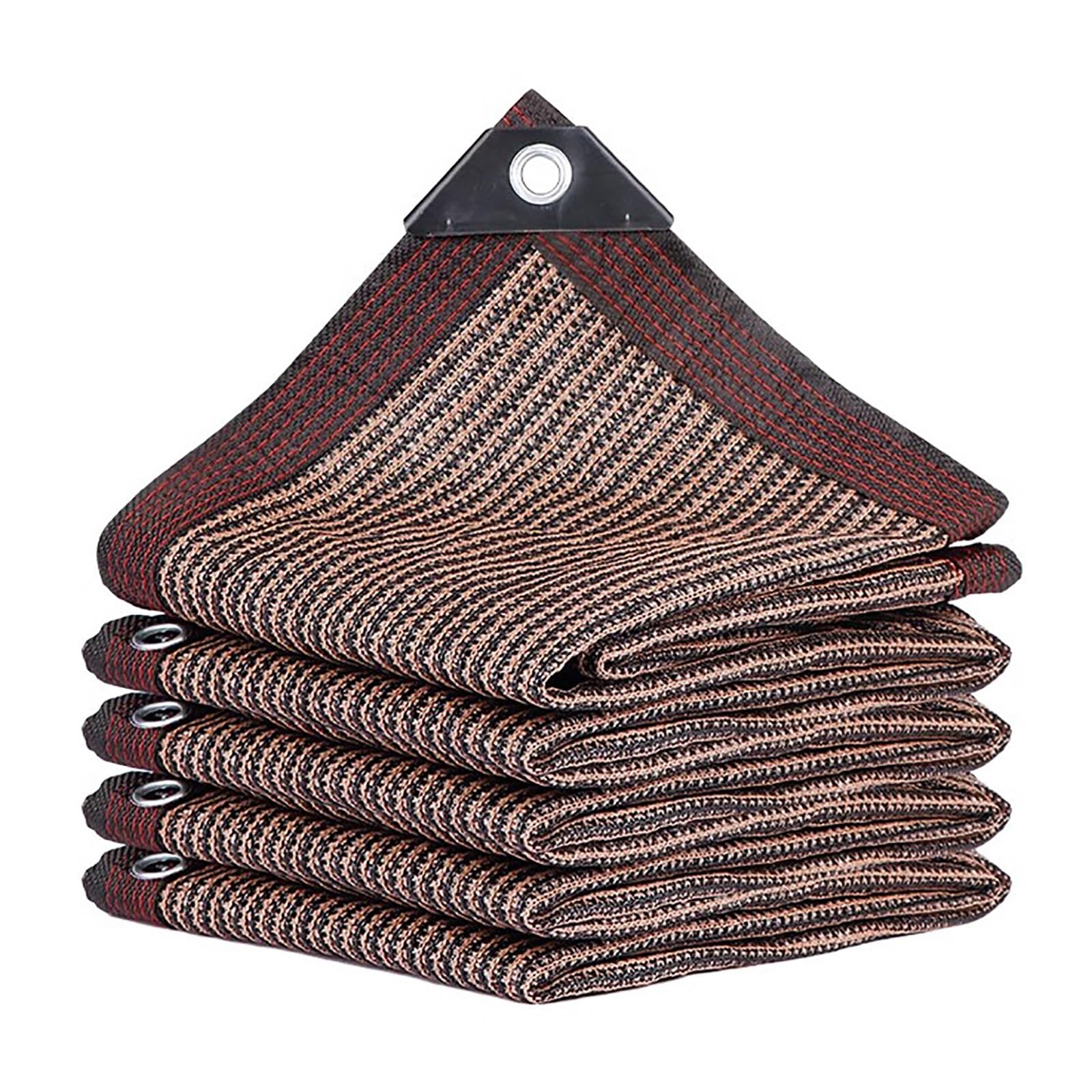 Filet d'ombrage anti-UV 90% marron 5x7 m à œillets renforcés