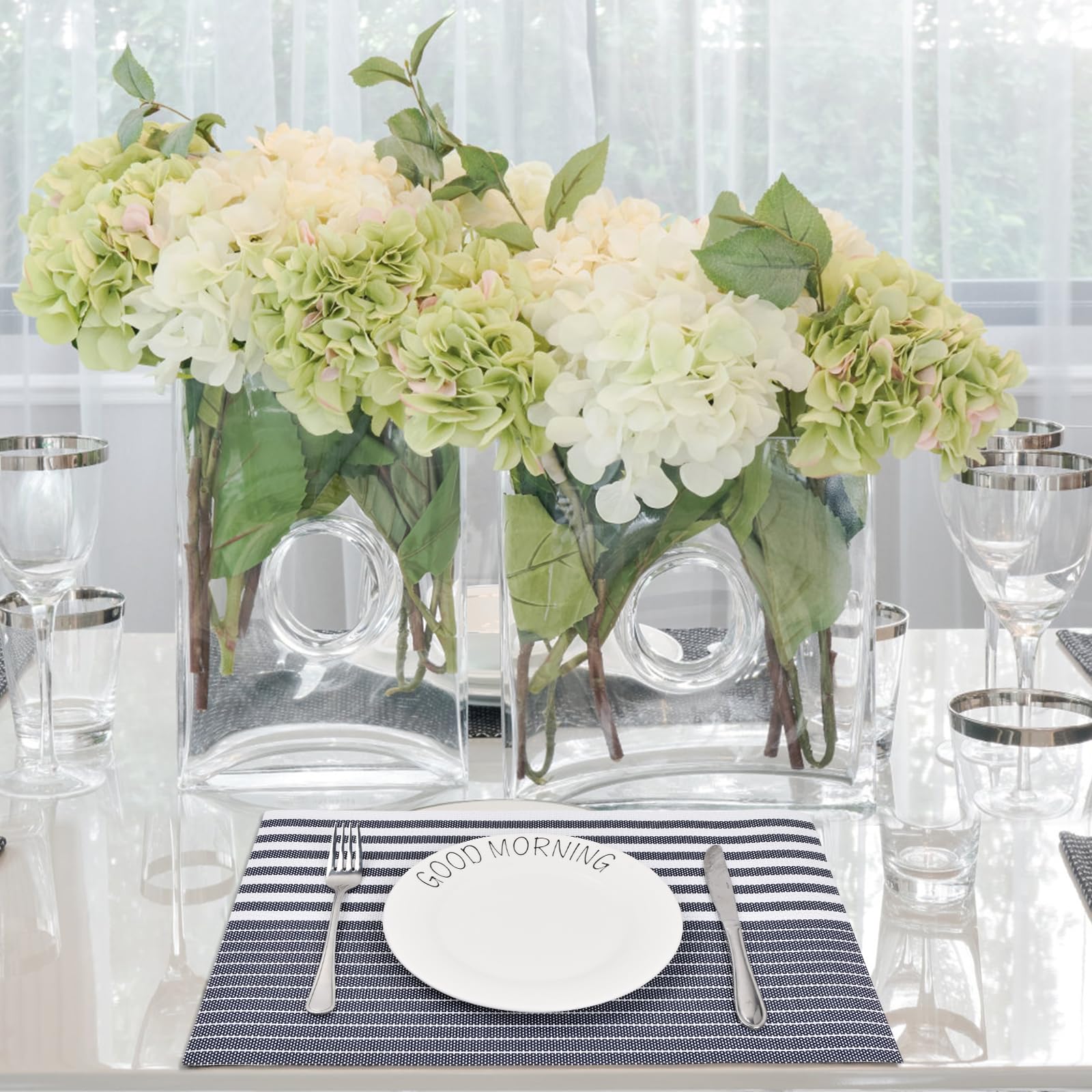 Tovagliette In PVC Lavabili Antiscivolo 6 Pezzi 45x30 Cm - Righe Marroni, Resistenti Al Calore E Antimacchia - 3