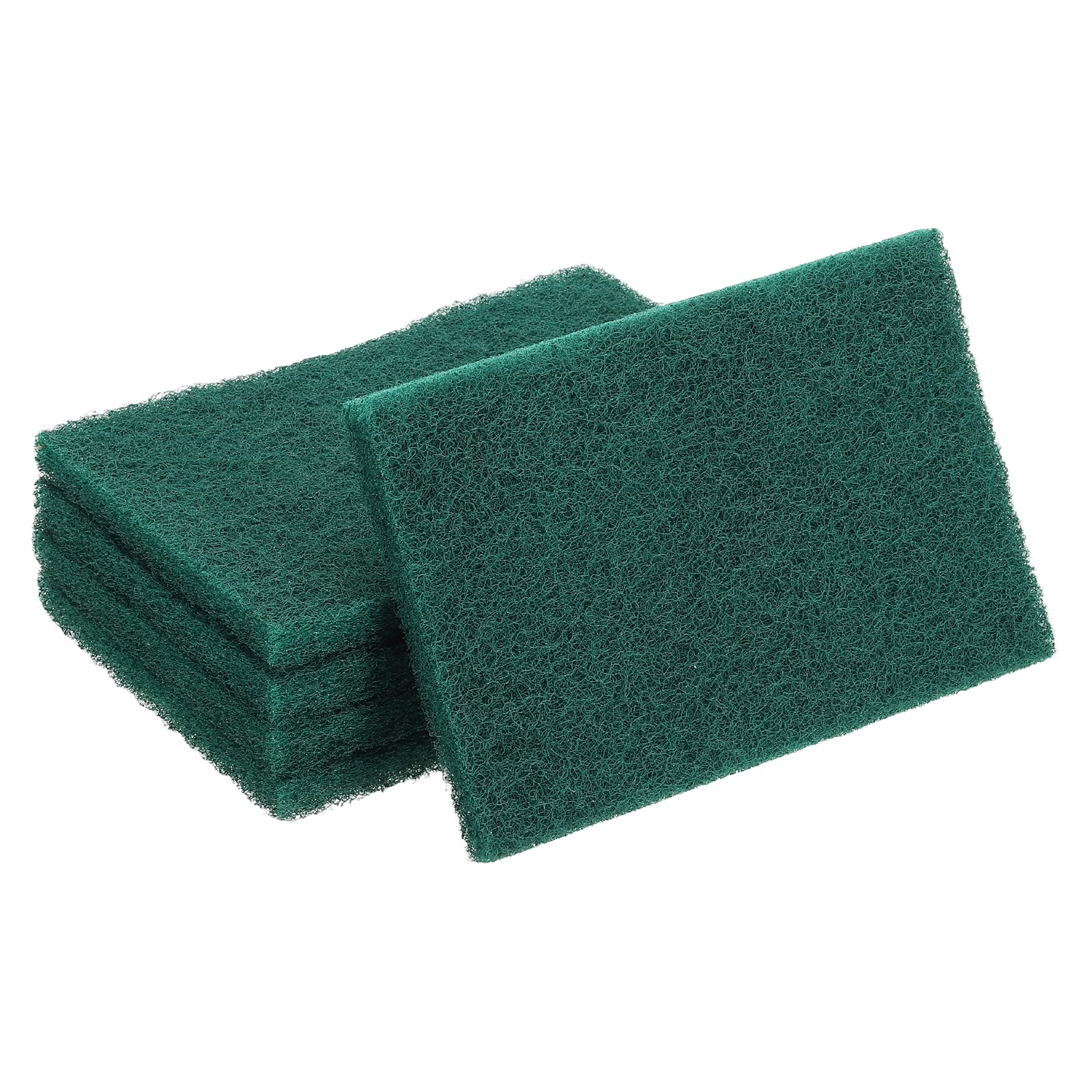 Muiltvoe 5Pcs Scrubber Scouring Pad, 5.9 x 3.9 Inch 180 Grits Drill Power Brush Rectangle Scrub Pads Discs Polishing Pad for Household Furniture Automotive Cleaning, Green