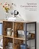 VASAGLE Bookcase, Bookshelf, Ladder Shelf 3-Tier, Display Storage Rack Shelf, for Office, Living Room, Bedroom, 33 x 100 x 103.1 cm, Industrial, Rustic Brown and Black LLS112B01