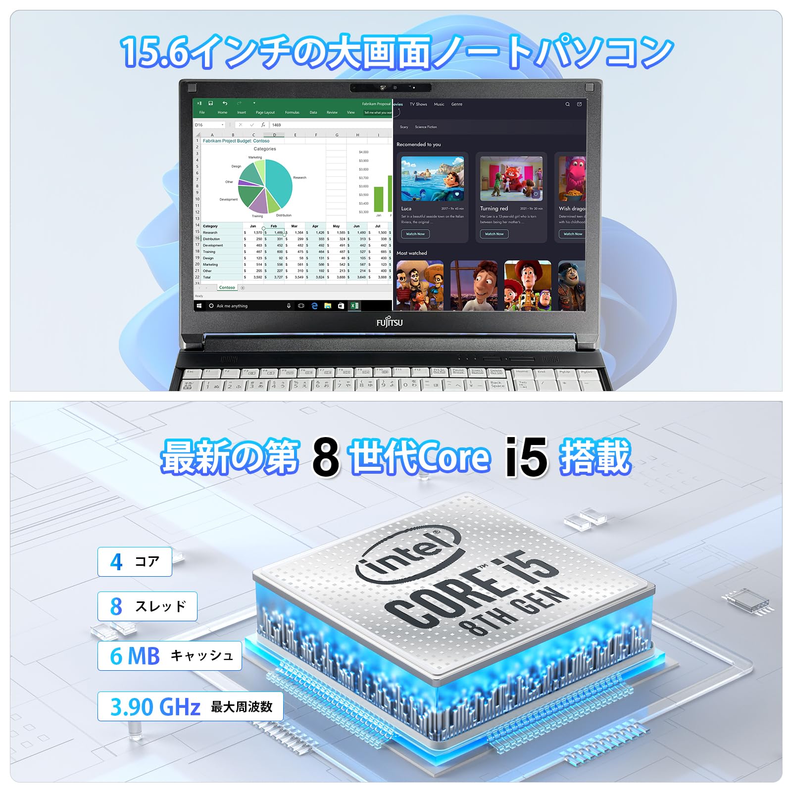Amazon.co.jp: 【整備済み品】中古 ノートパソコン富士通 A579/ 15.6型
