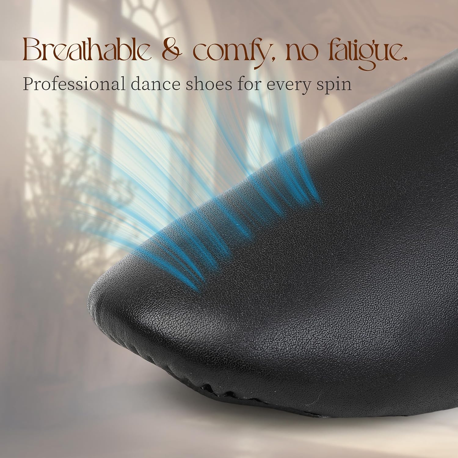 Jazz Shoes for Women Men Leather Slip-on Dance Shoes,Unisex