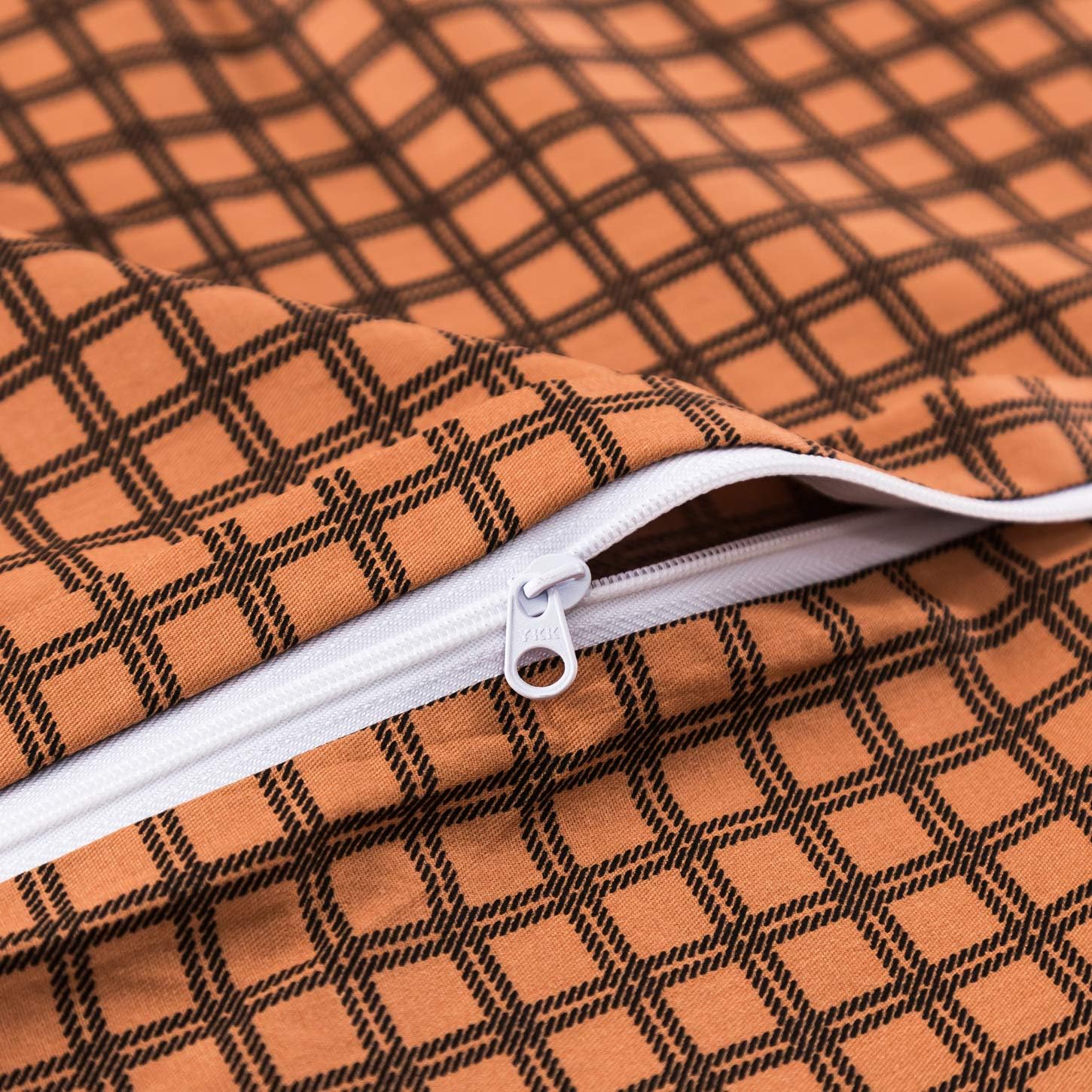 Flash Sale YuHeGuoJi Plaid Duvet Cover Set 100% Cotton Orange King Size Pumpkin Gingham Bedding 3 Piece Set 1 Casual Plaid Print Duvet Cover with Zipper 2 Pillowcases Hotel Quality Soft Breathable Lightweight Best Seller YuHeGuoJi Plaid Duvet Cover Set 100% Cotton Orange King Size Pumpkin Gingham Bedding 3 Piece Set 1 Casual Plaid Print Duvet Cover with Zipper 2 Pillowcases Hotel Quality Soft Breathable Lightweight