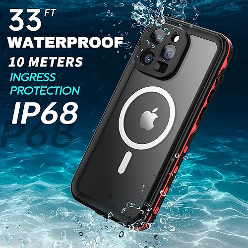 Miniatura 2 de BEASTEK Funda impermeable para iPhone 14 Pro, TRE Series MagSafe a prueba de golpes a prueba de polvo IP68 con protector de pantalla integrado y